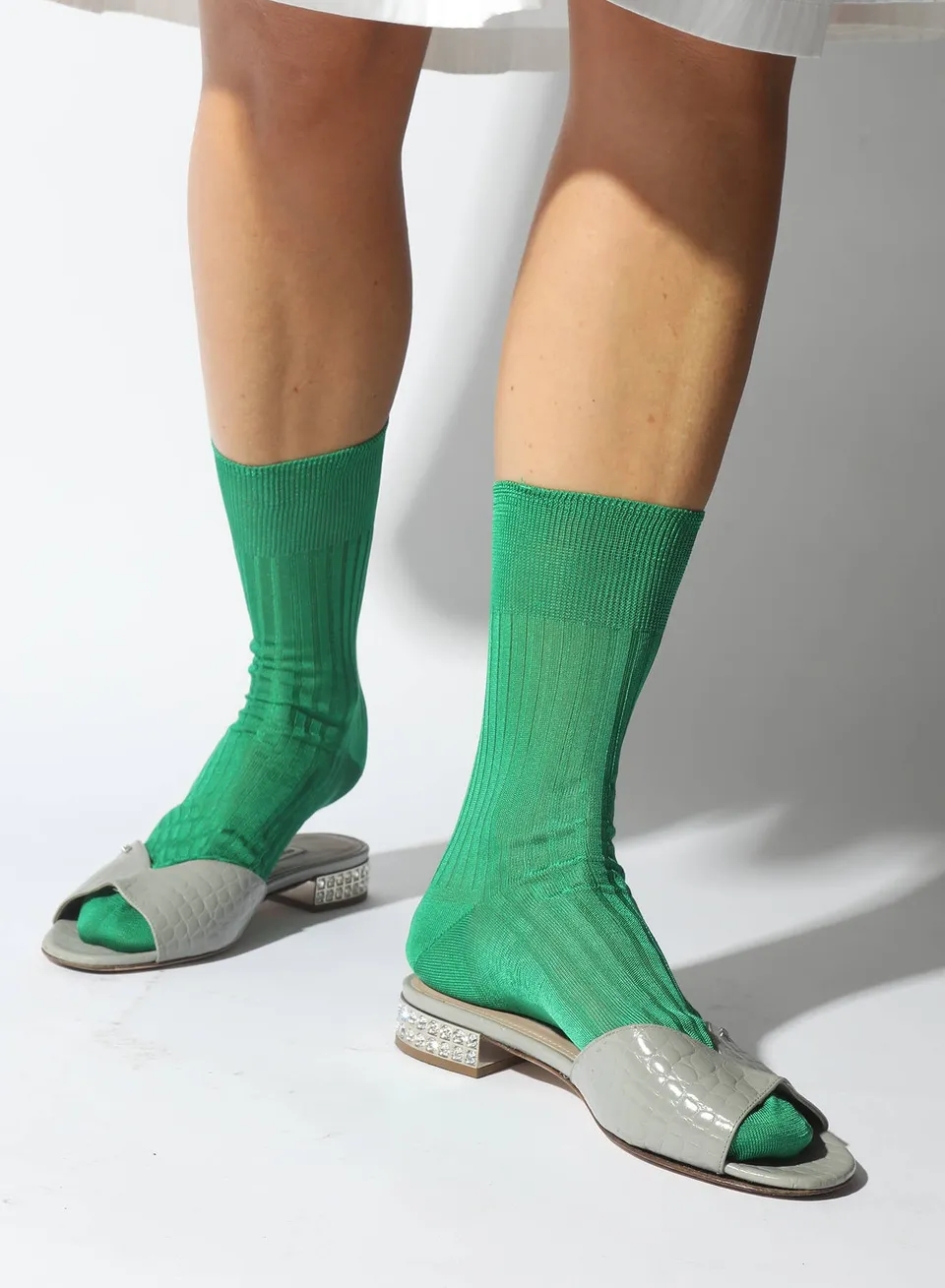 Maria la Rosa Top Gun Socken Emerald Seide