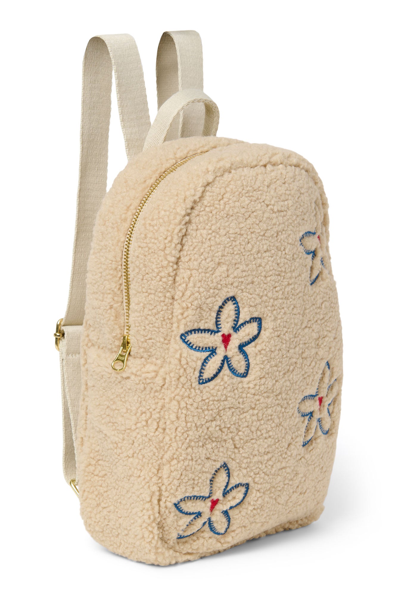 Studio Noos Teddy Mini-Rucksack Ecru Flower Heart