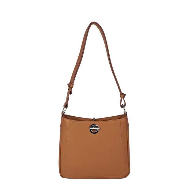Lamarthe Paris Umhängetasche Cognac Vollleder
