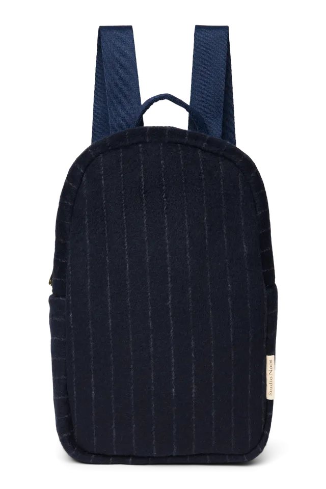 Studio Noos Flannel Chalkstripe Mini Rucksack Dunkelblau