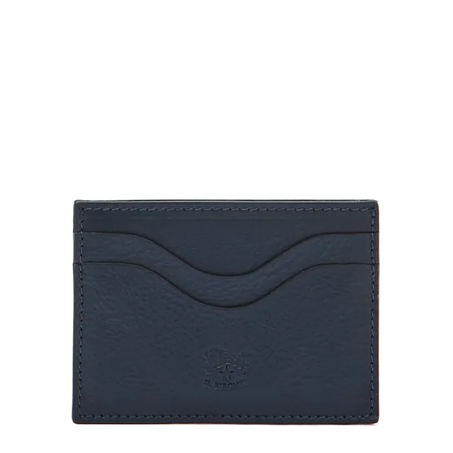 Il Bisonte Salina Kartenetui Leder blau
