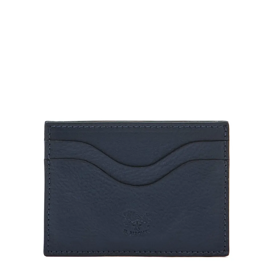 Il Bisonte Salina Kartenetui Leder blau