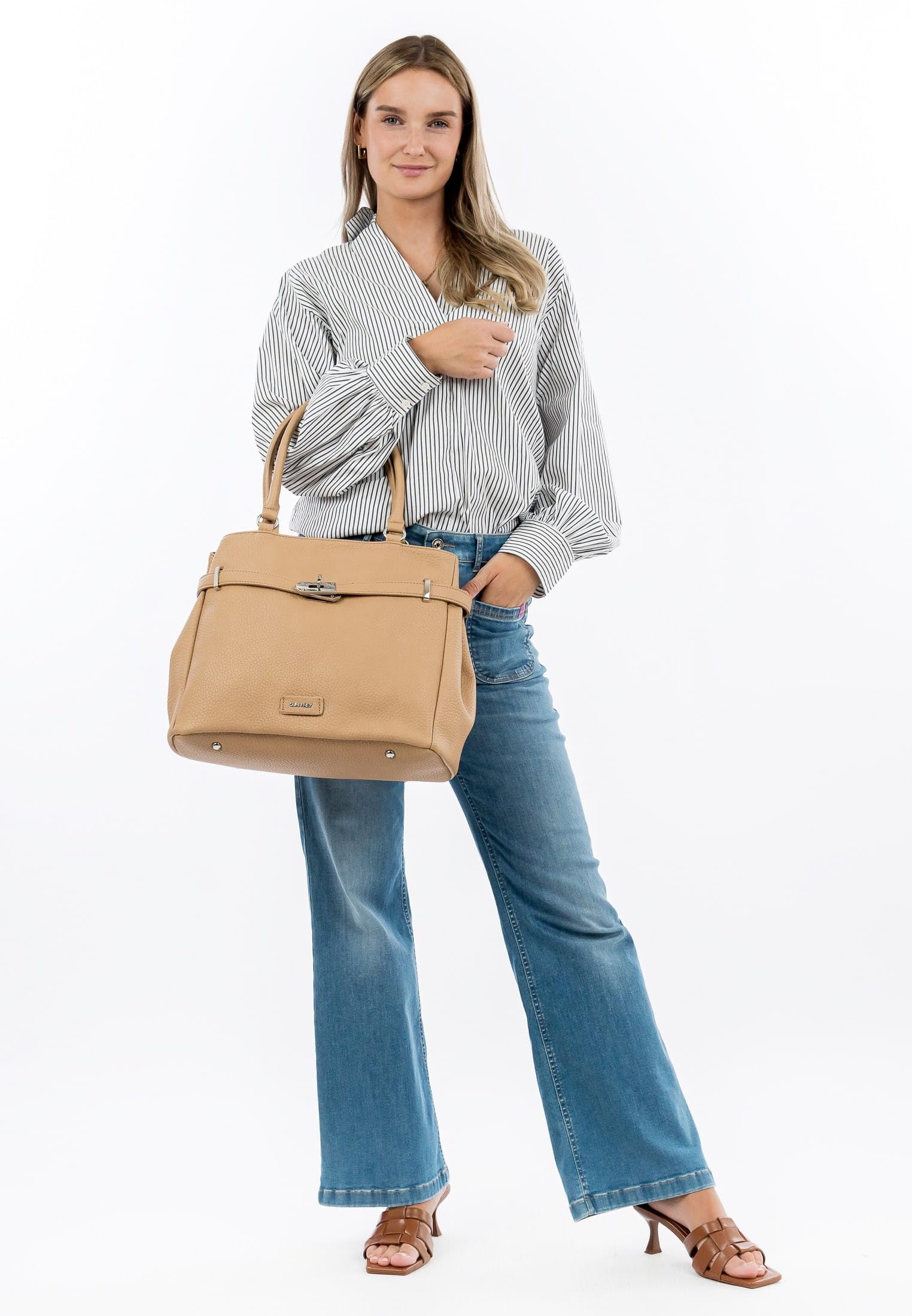 SURI FREY SFY Leony 14813 Shopper Sand mit Reißverschluss