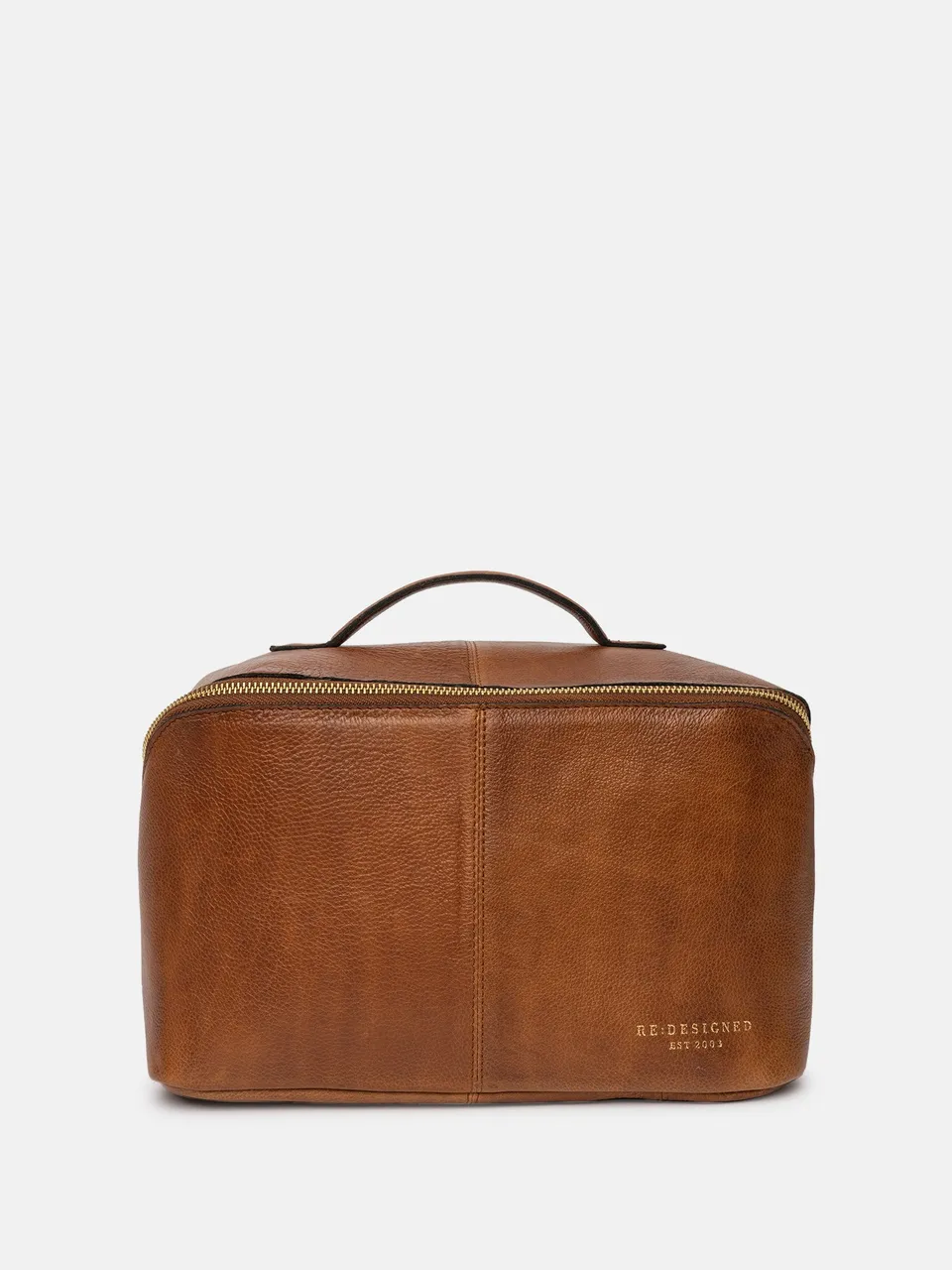 RE:DESIGNED Halima Big Kulturtasche Walnut Vollleder