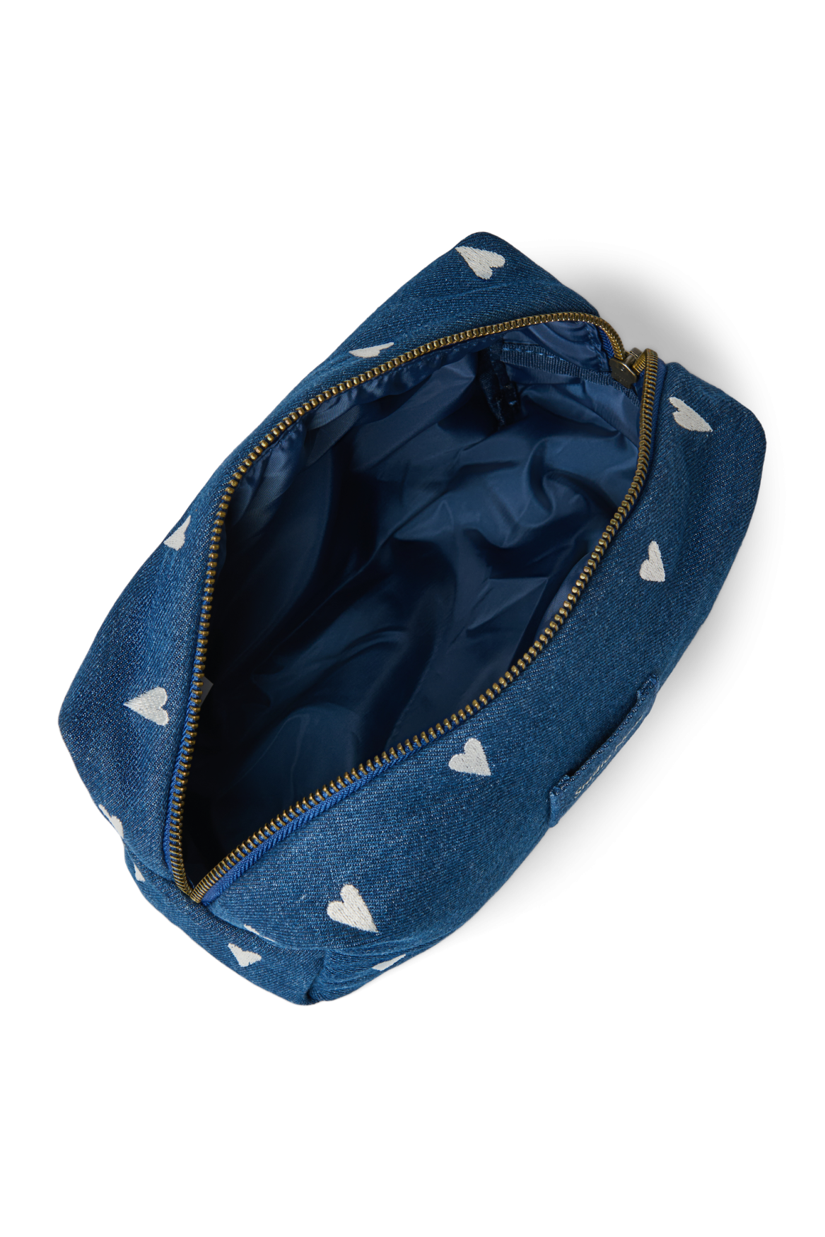 Studio Noos Denim Pouch Täschchen Dark Blue Hearts