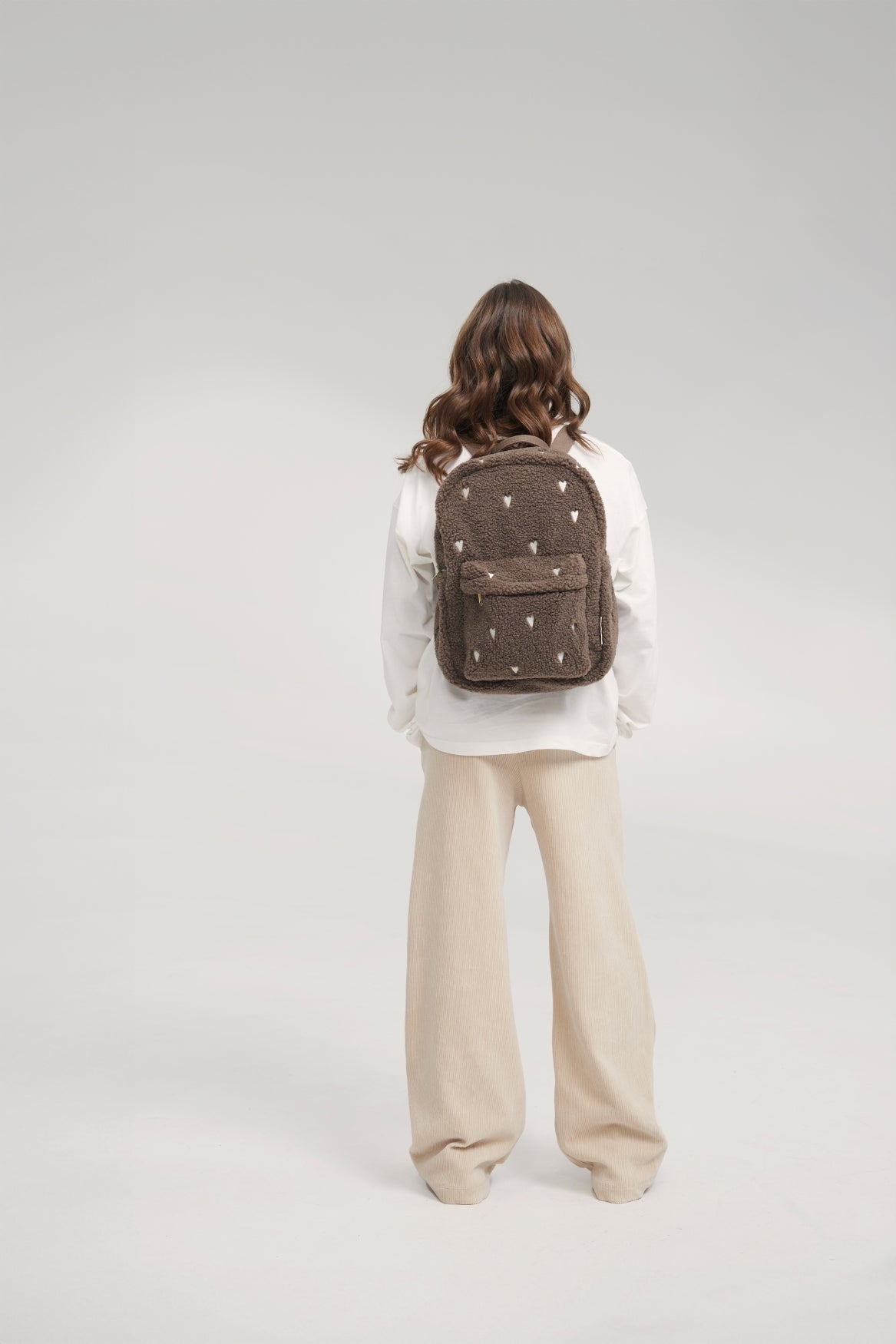 Studio Noos Teddy Midi Rucksack Brown Hearts 6+ Jahre