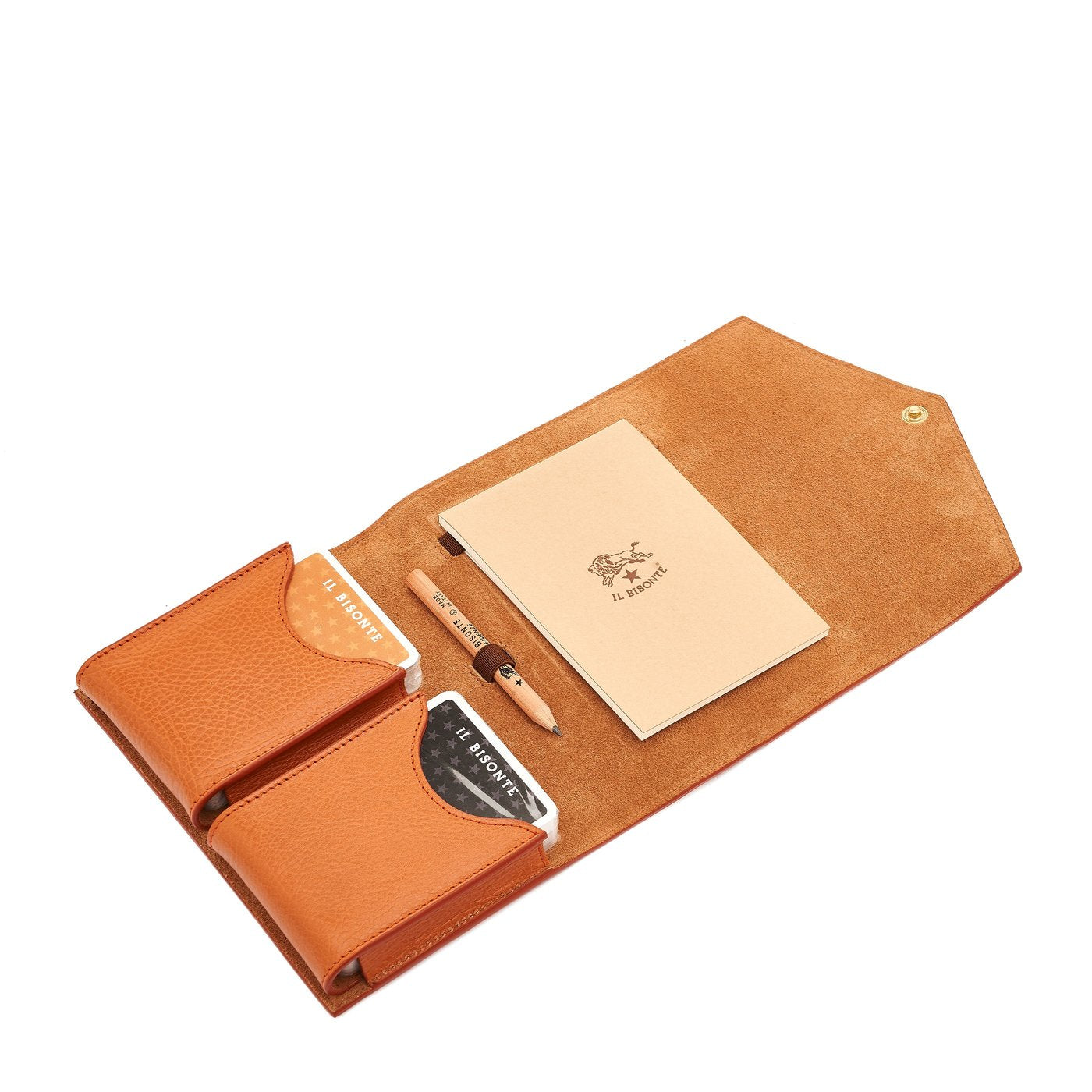 Il Bisonte Home Spielkartenetui Leder caramel 2 Decks
