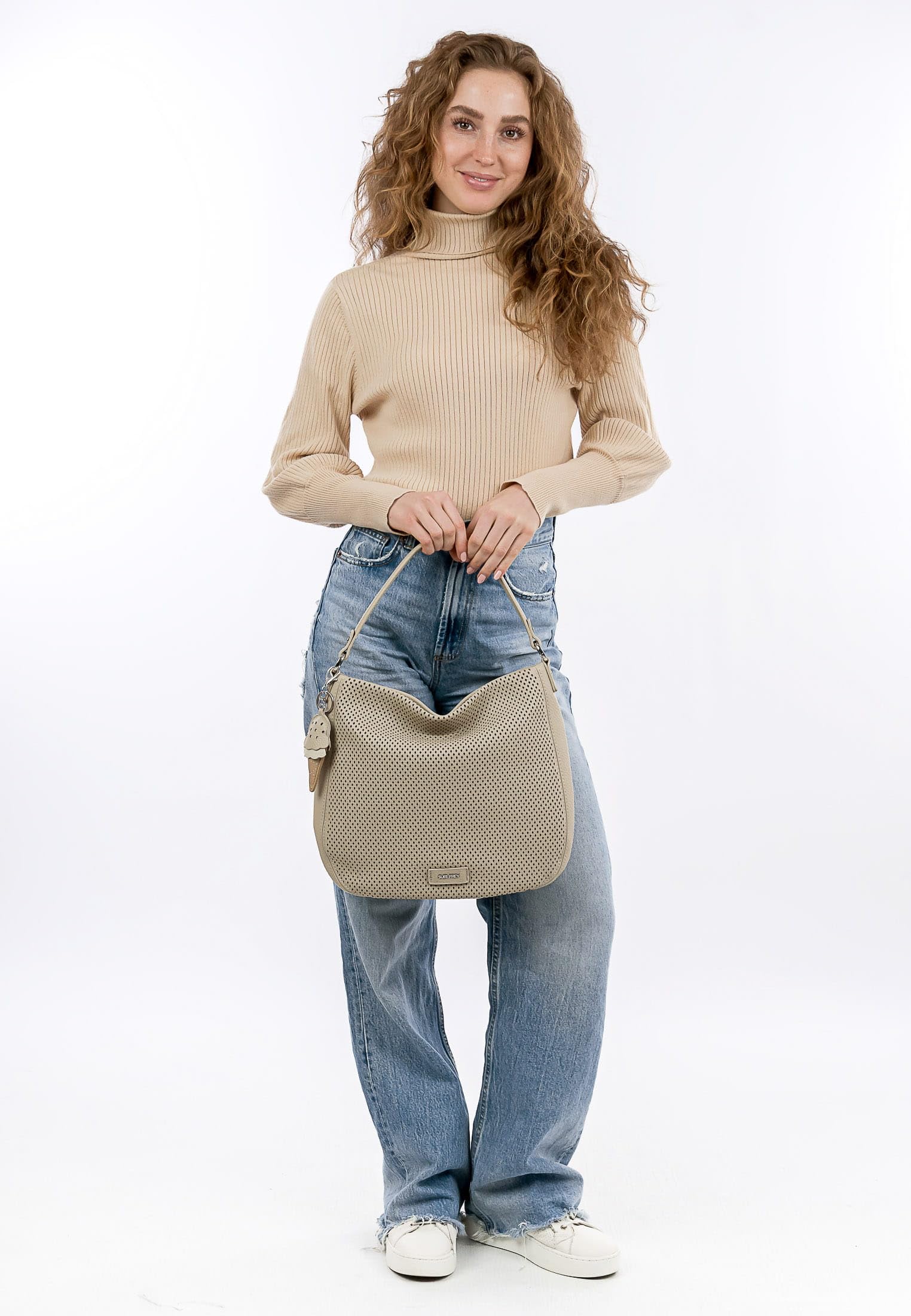 SURI FREY Cilly Bucket Bag L Schultertasche Beige