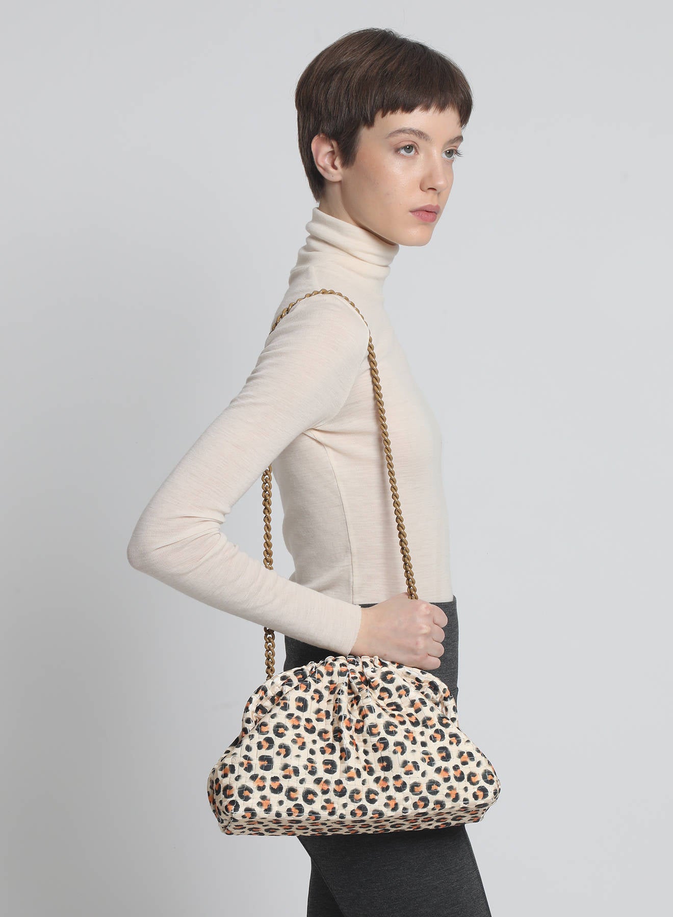 Maria la Rosa Savana Game Bag Clutch Leo 30cm