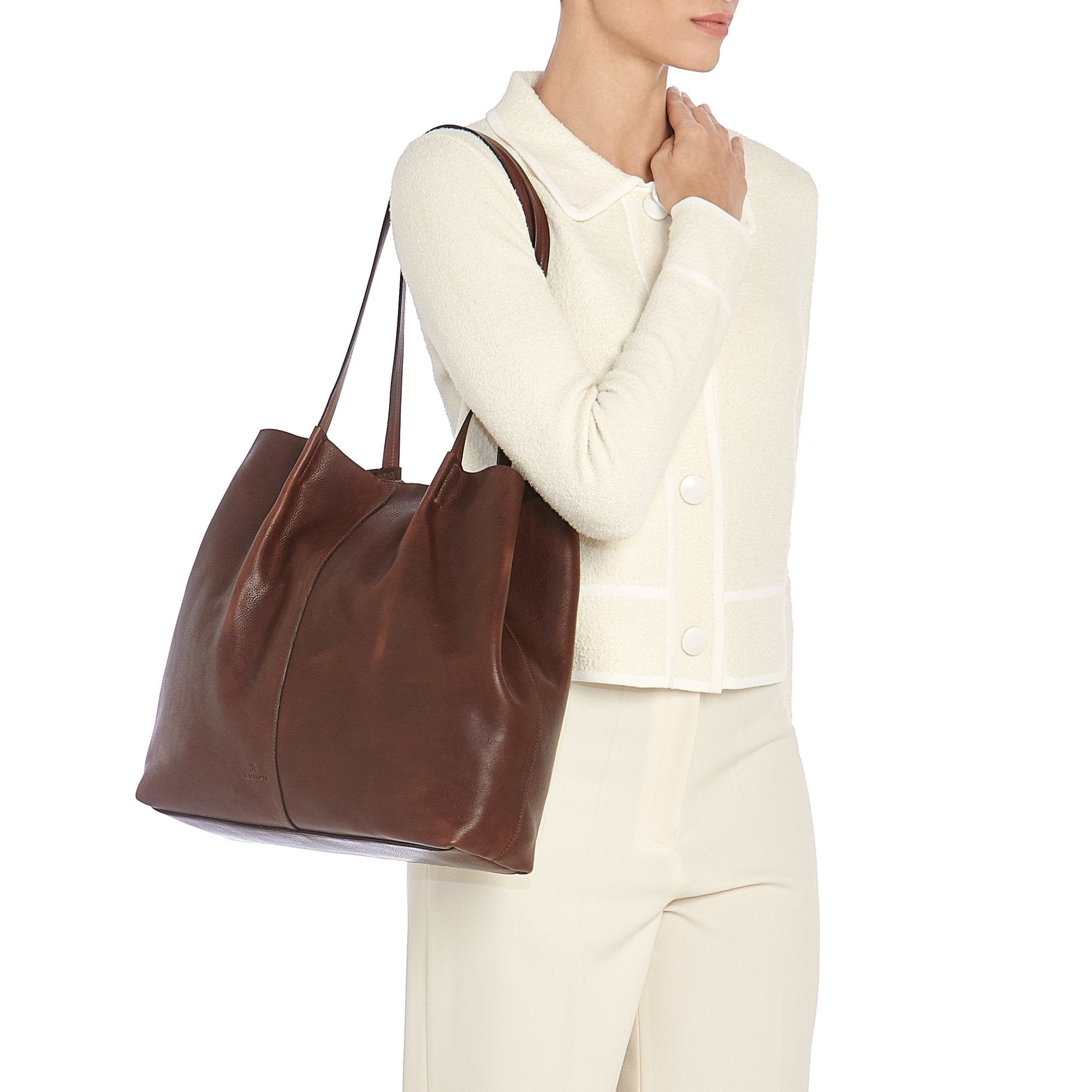 Il Bisonte Nina Shopper Caffè Veloursfutter