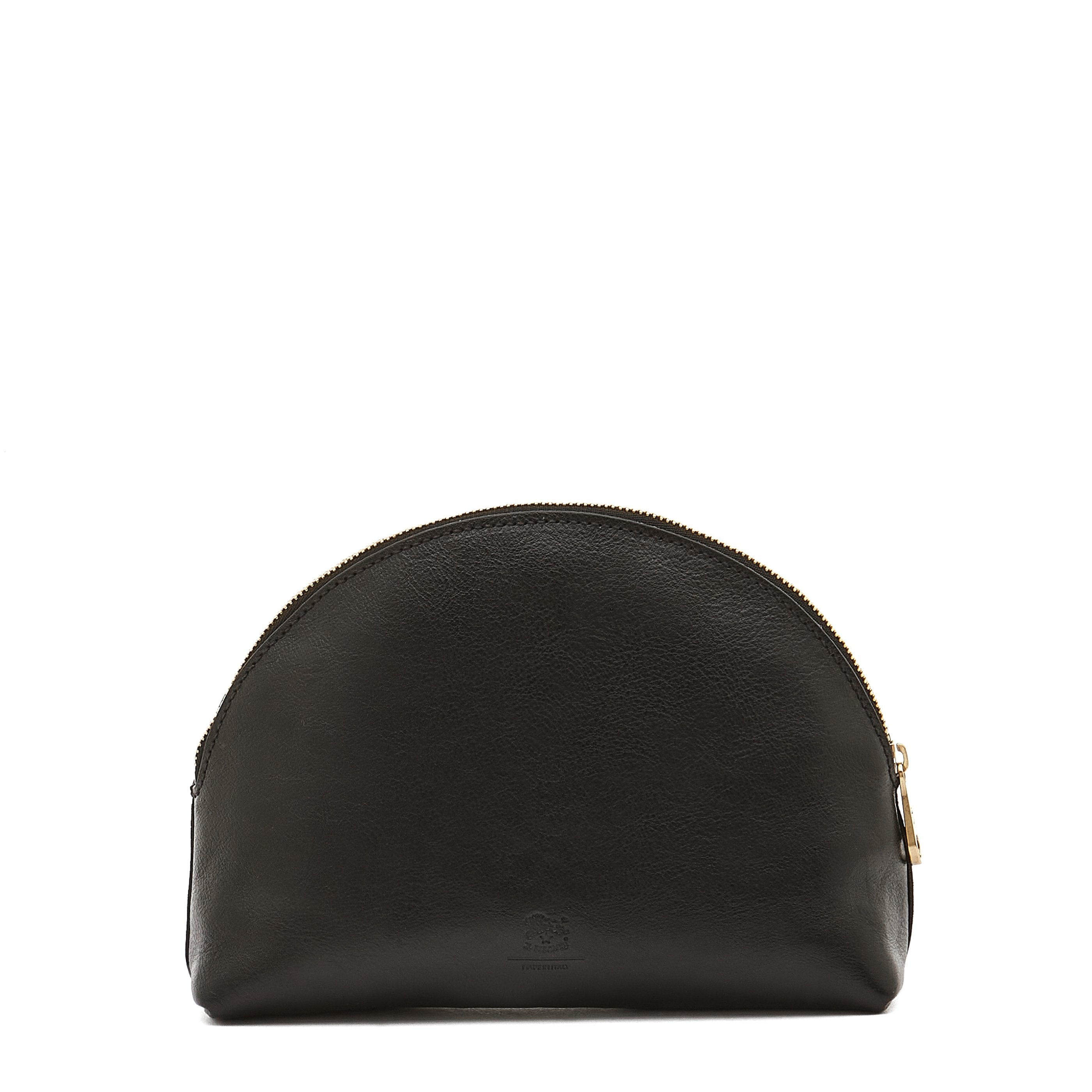 Il Bisonte Bigallo Pouch Clutch schwarz Vollleder