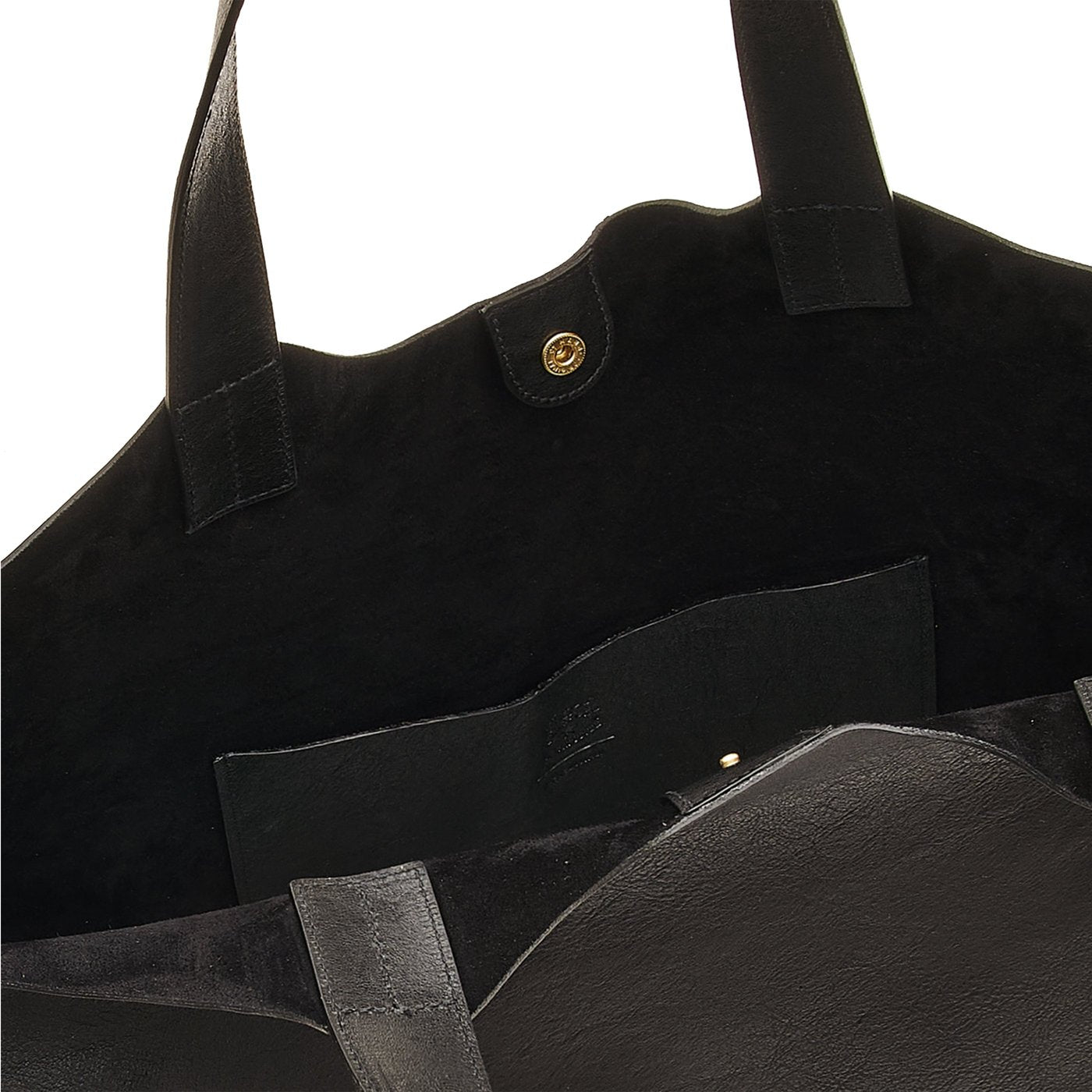 Il Bisonte Le Laudi Shopper Handtasche Schwarz Vollleder