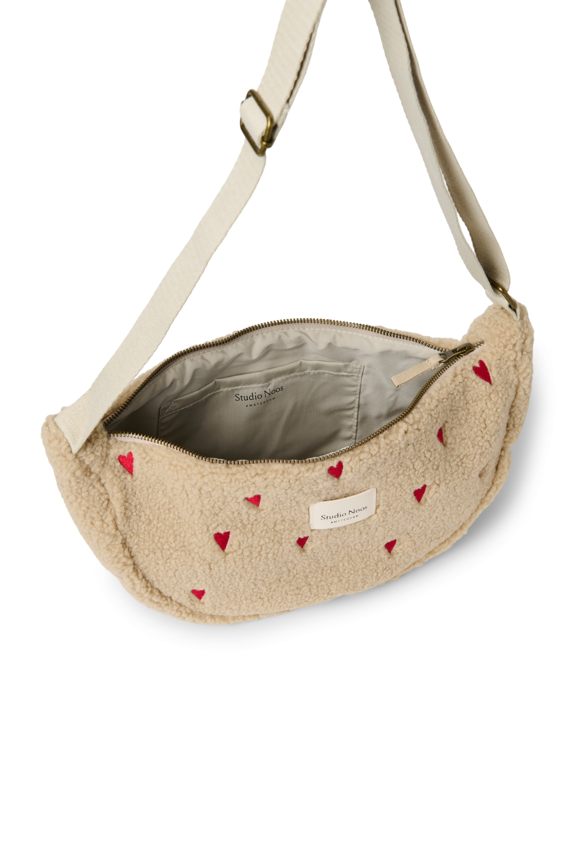 Studio Noos Teddy Fanny Pack Bauchtasche Ecru Hearts