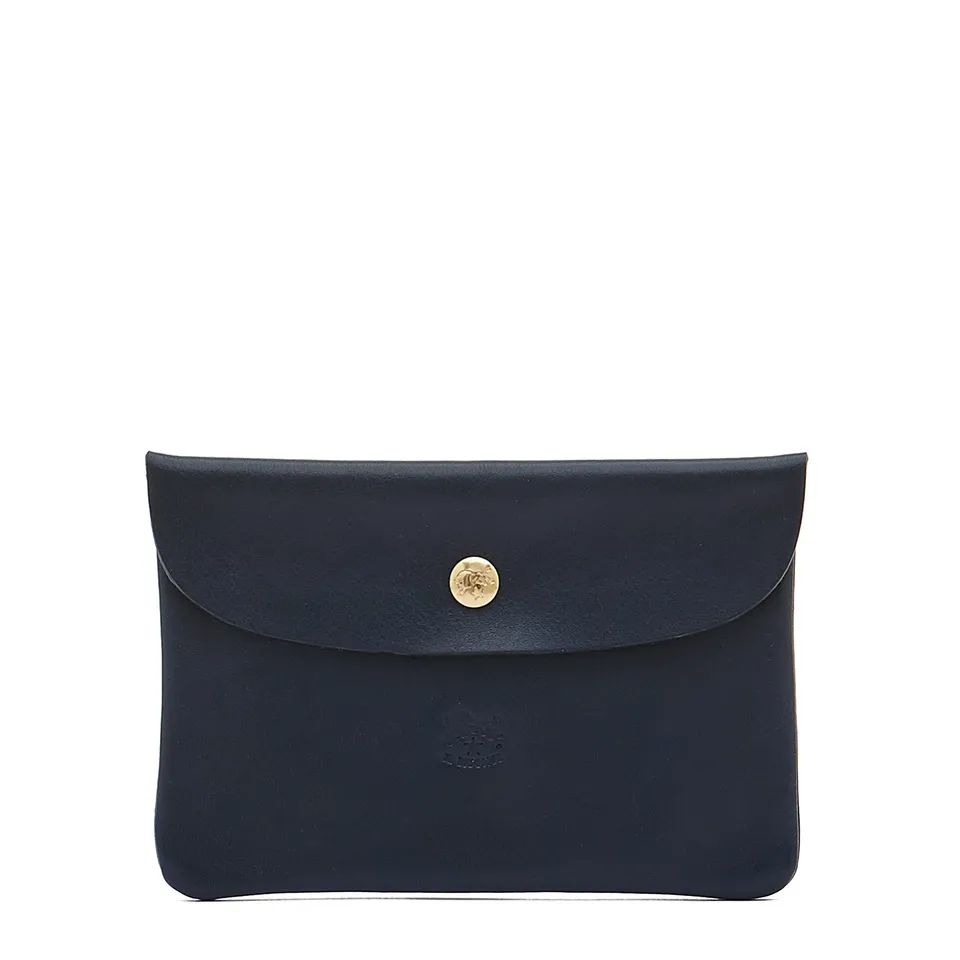 Il Bisonte Pochette Clutch blau Rindsleder