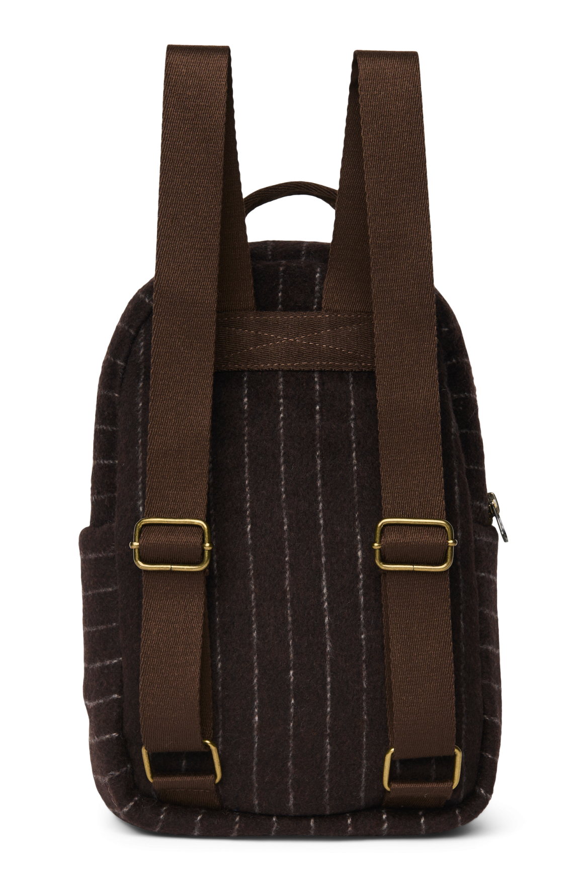 Studio Noos Flannel Chalkstripe Mini Rucksack Braun Nadelstreif