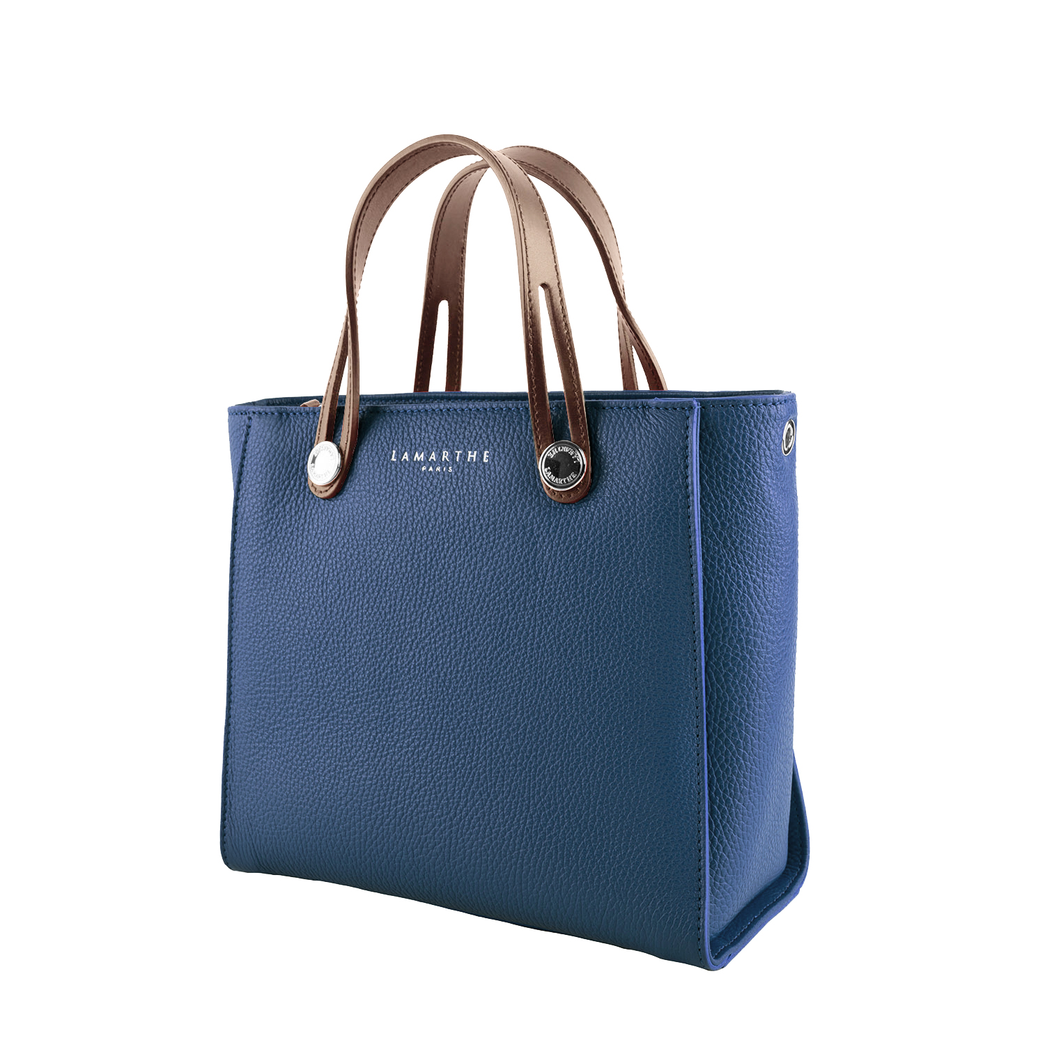 Lamarthe Fidèle Handtasche Navy Vollleder