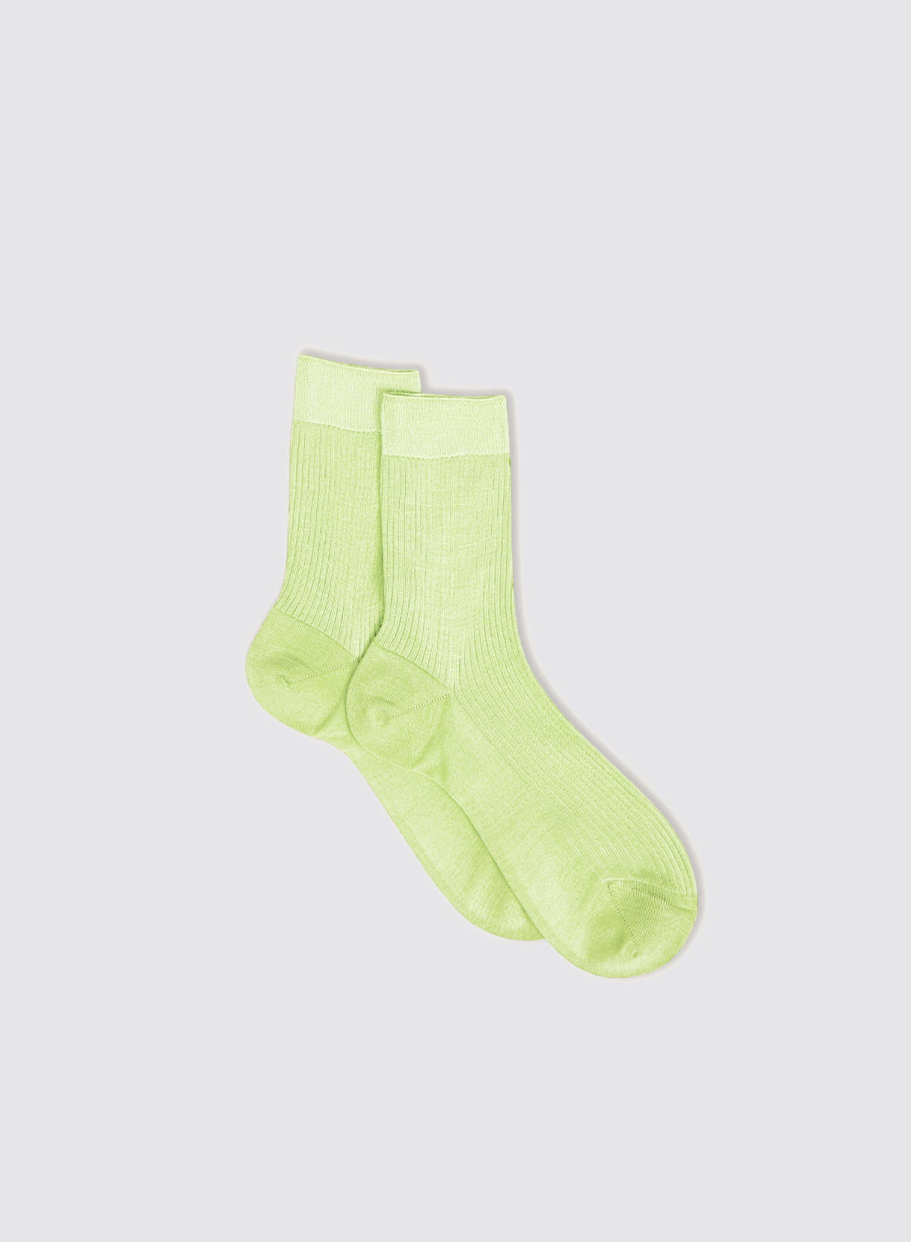 Maria la Rosa One Ribbed Socken Bordeaux Seide