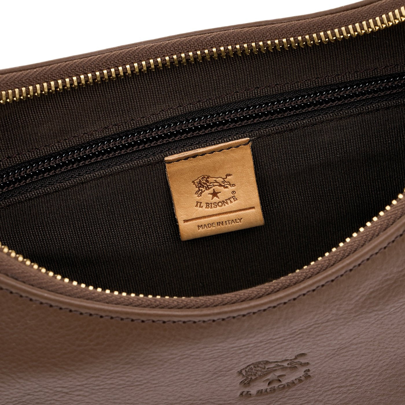 Il Bisonte Belcanto Schultertasche Tabakbraun Leder