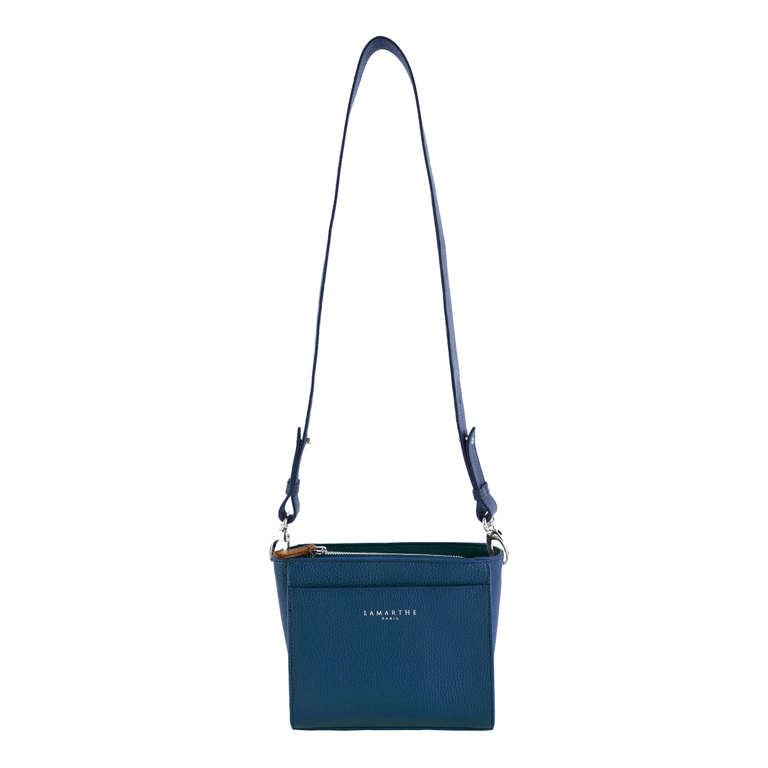 Lamarthe Fidèle Umhängetasche Marineblau Vollleder