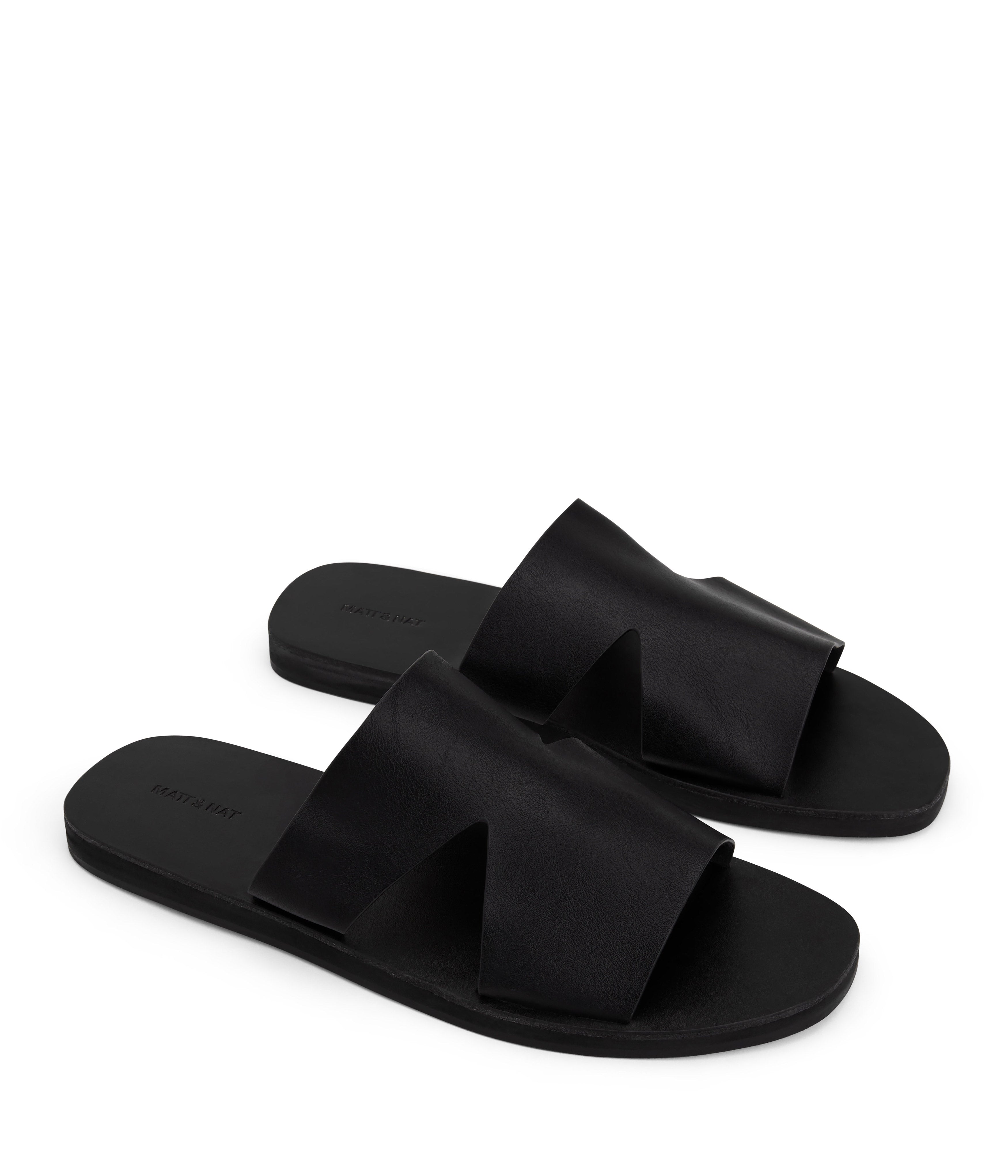 Matt & Nat Levos Pantoletten Herren Schwarz vegan