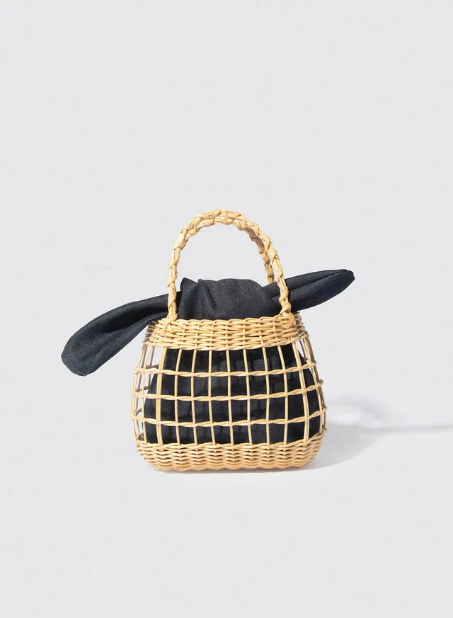 Maria la Rosa Small Wapiti Basket Net Korbtasche Natural Stroh