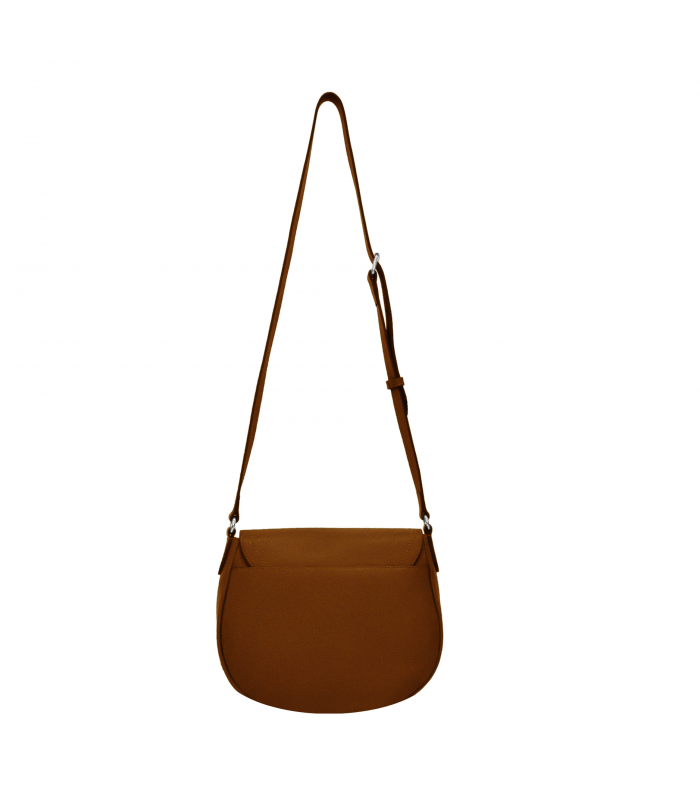 Lamarthe Paris Umhängetasche Cognac Vollleder Kette