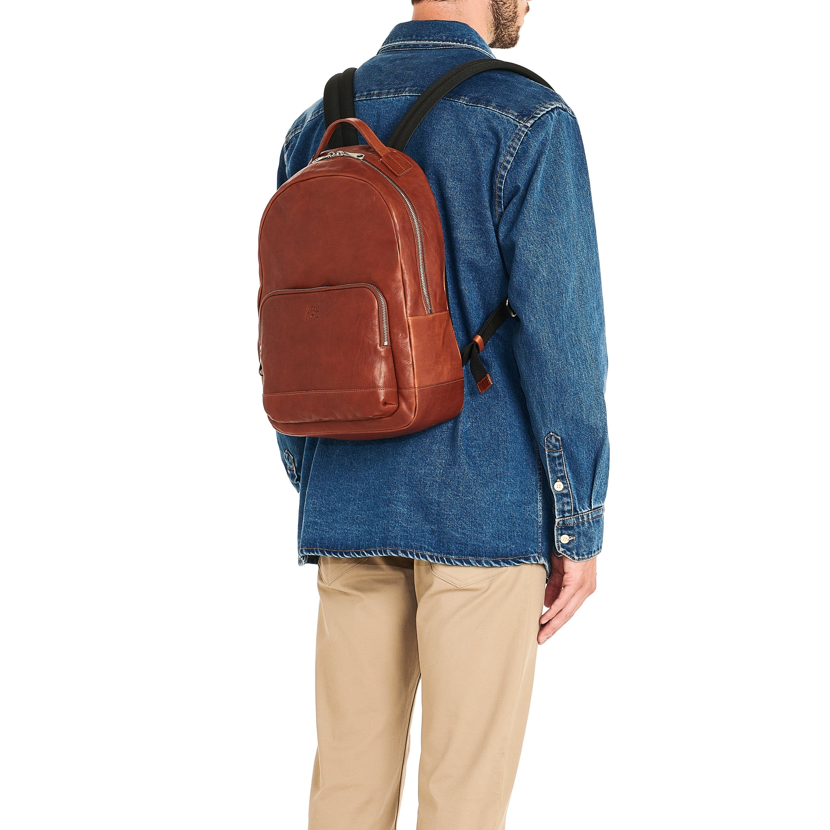 Il Bisonte Meleto Rucksack Sepia Vollleder