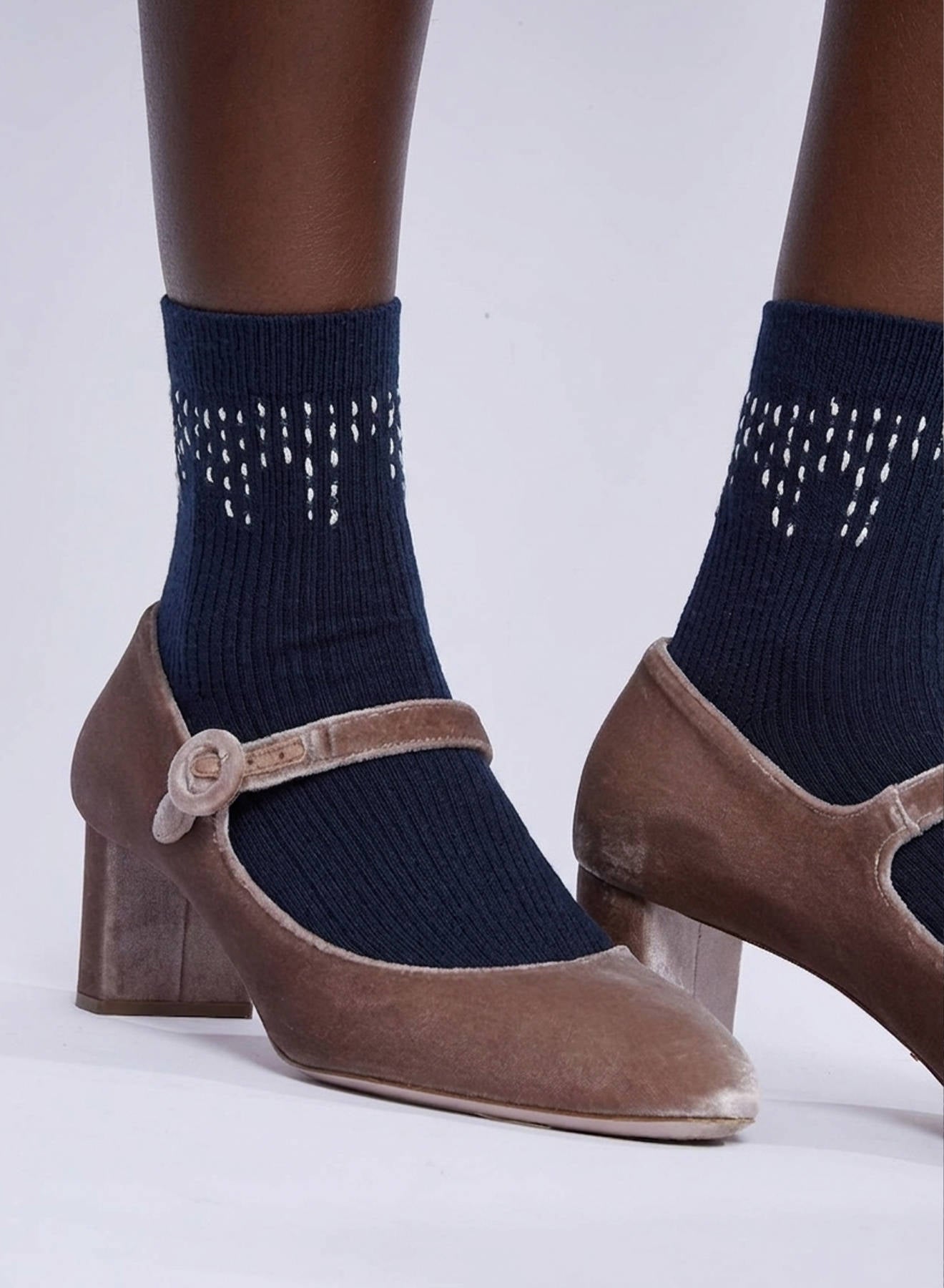 Maria la Rosa Curly Stitch Socken Seide Emporio