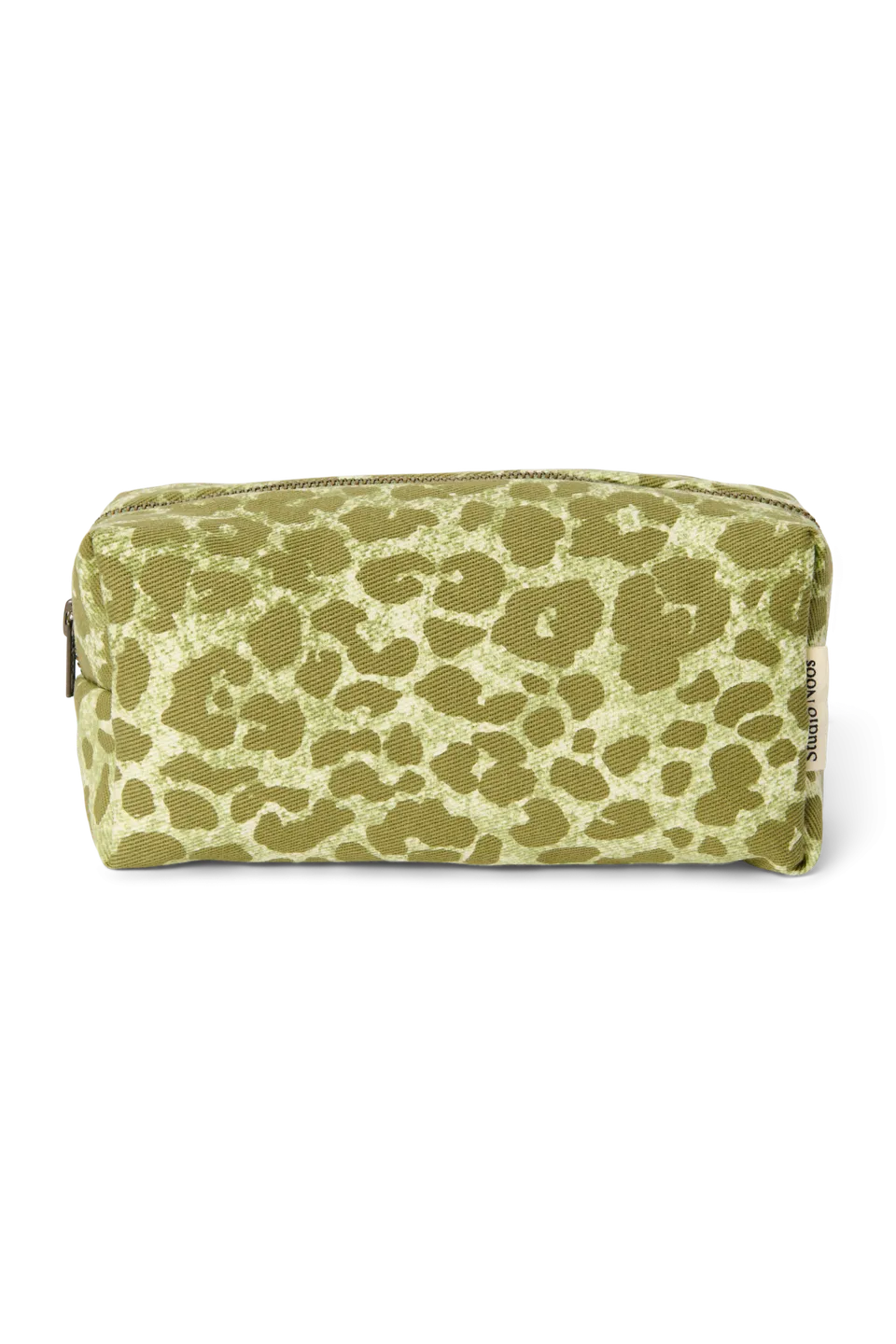 Studio Noos Cotton Pouch Green Leopard Kosmetiktasche