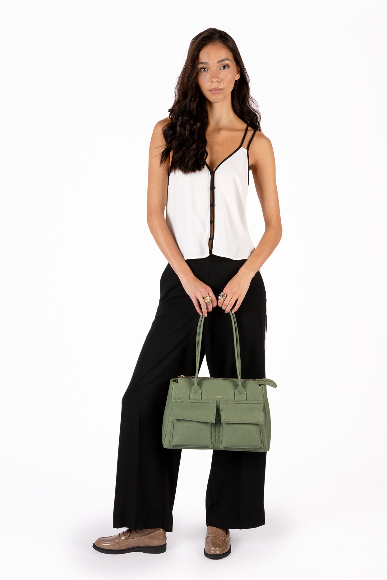 Matt & Nat Grain Jordi Tote Satchel Schwarz