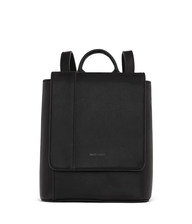 Matt & Nat Deely Mini-Rucksack Vintage schwarz vegan