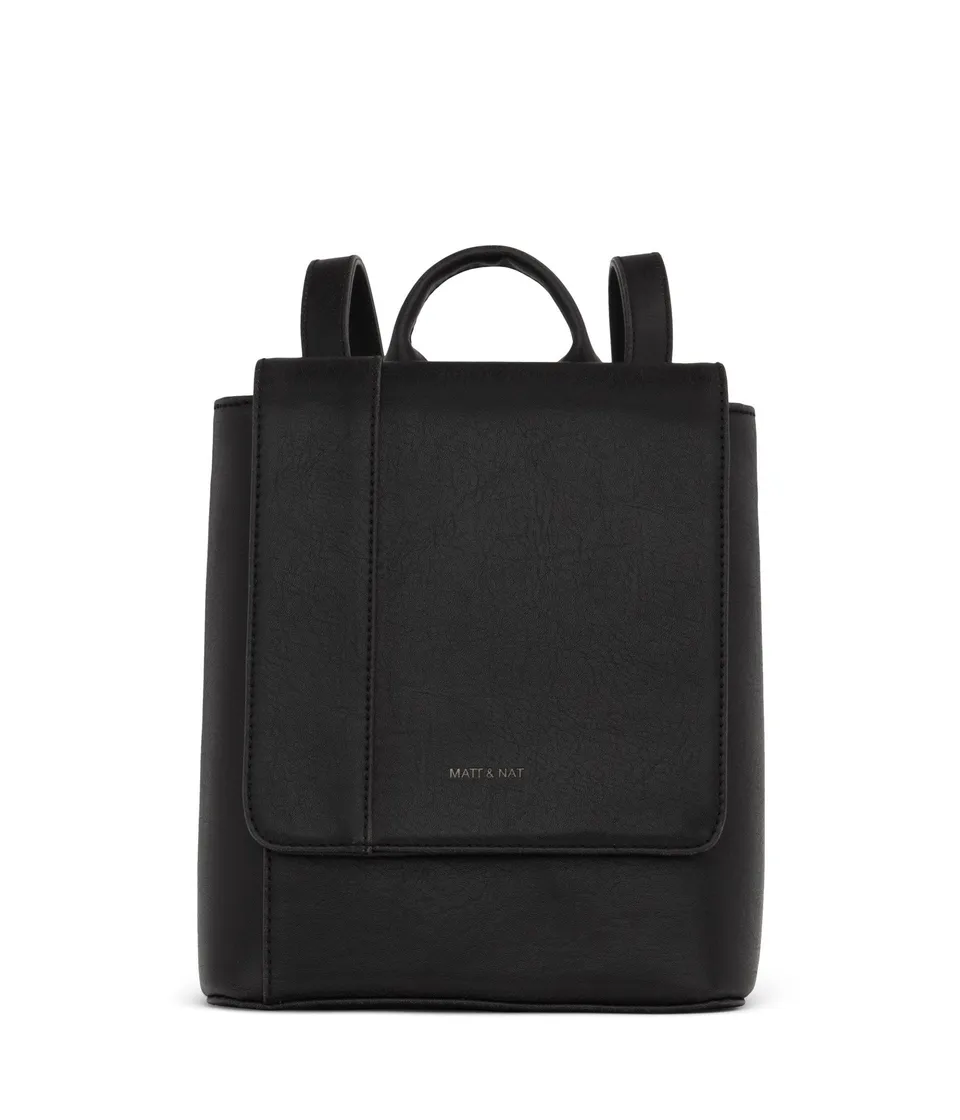 Matt & Nat Deely Mini-Rucksack Vintage schwarz vegan