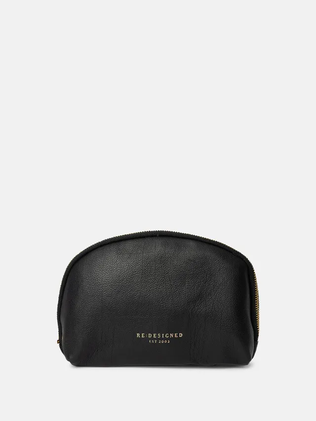 RE:DESIGNED Hoshi 6332 Kulturtasche Schwarz Leder
