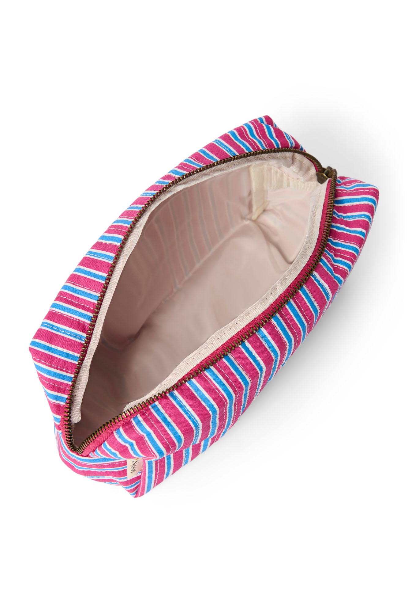 Studio Noos Poplin Striped Pouch Raspberry Kosmetiktasche