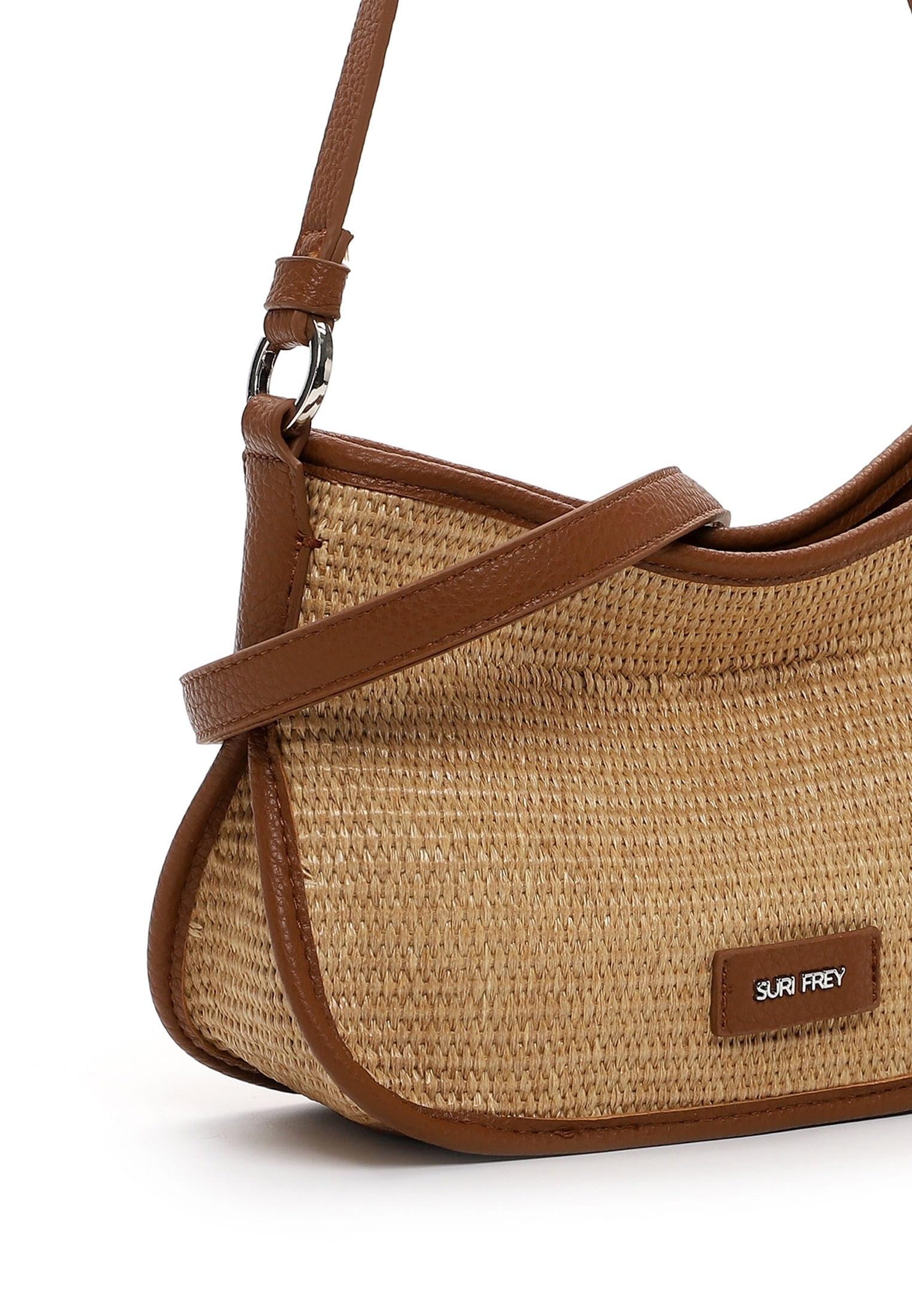 SURI FREY Cady Shoulder Bag Schultertasche Sand gewebt