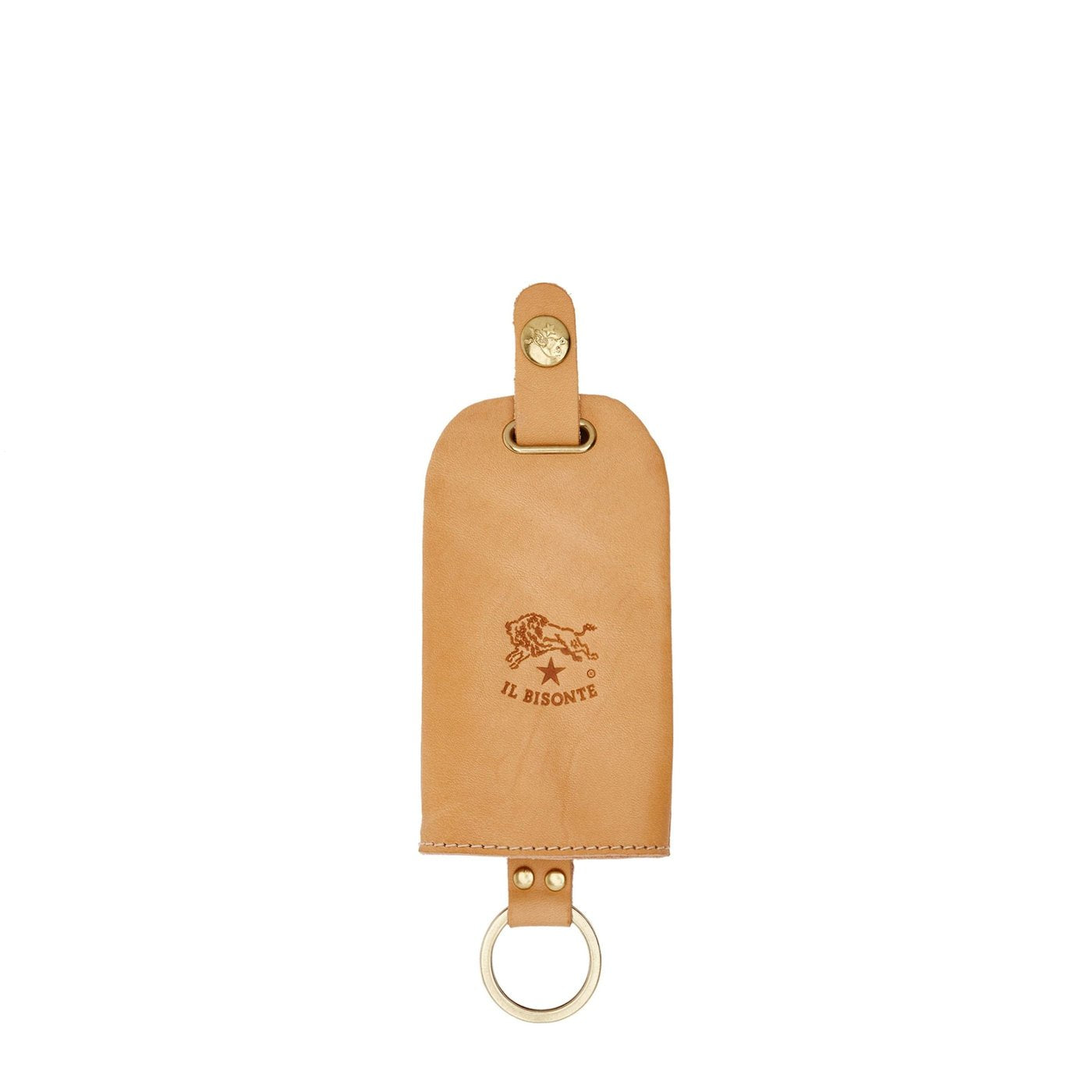 Il Bisonte Schlüssletui Natur Vollleder Messing