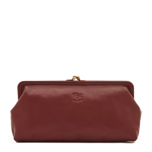 Il Bisonte Manuela Pochette Vollledertasche Amarena