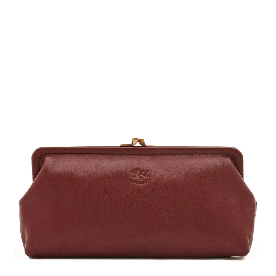 Il Bisonte Manuela Pochette Vollledertasche Amarena