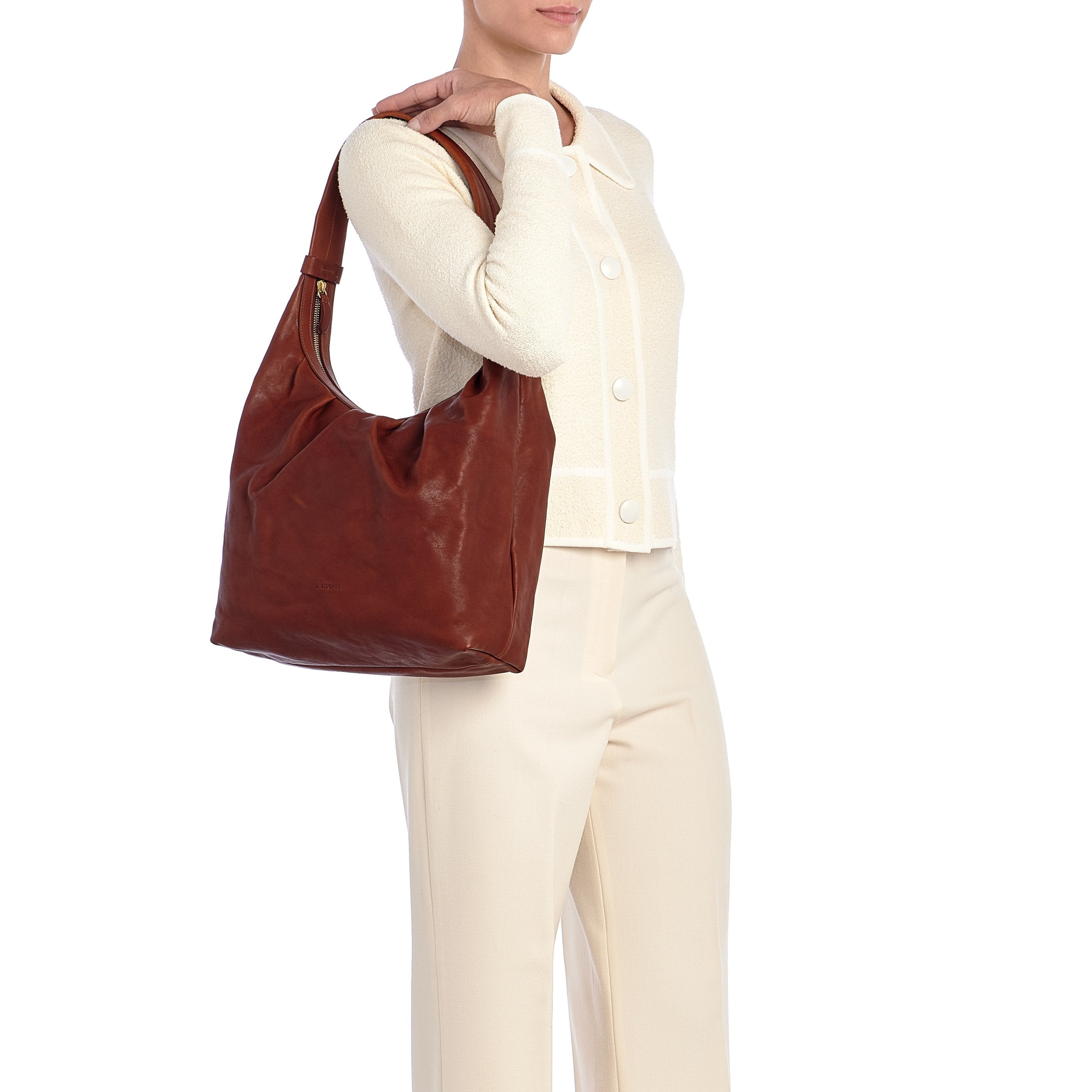 Il Bisonte Accademia Hobo Handtasche Seppia