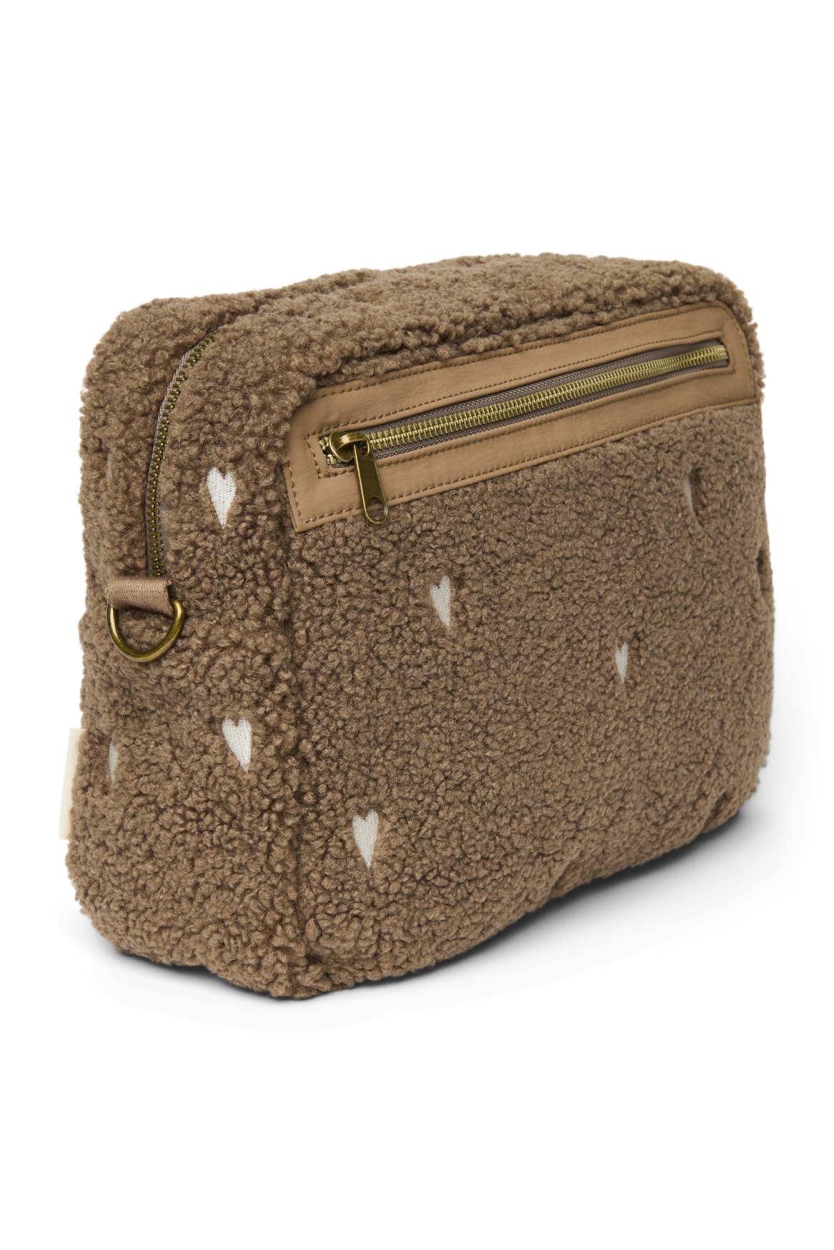 Studio Noos Teddy Stroller Organizer Kinderwagentasche Brown Hearts
