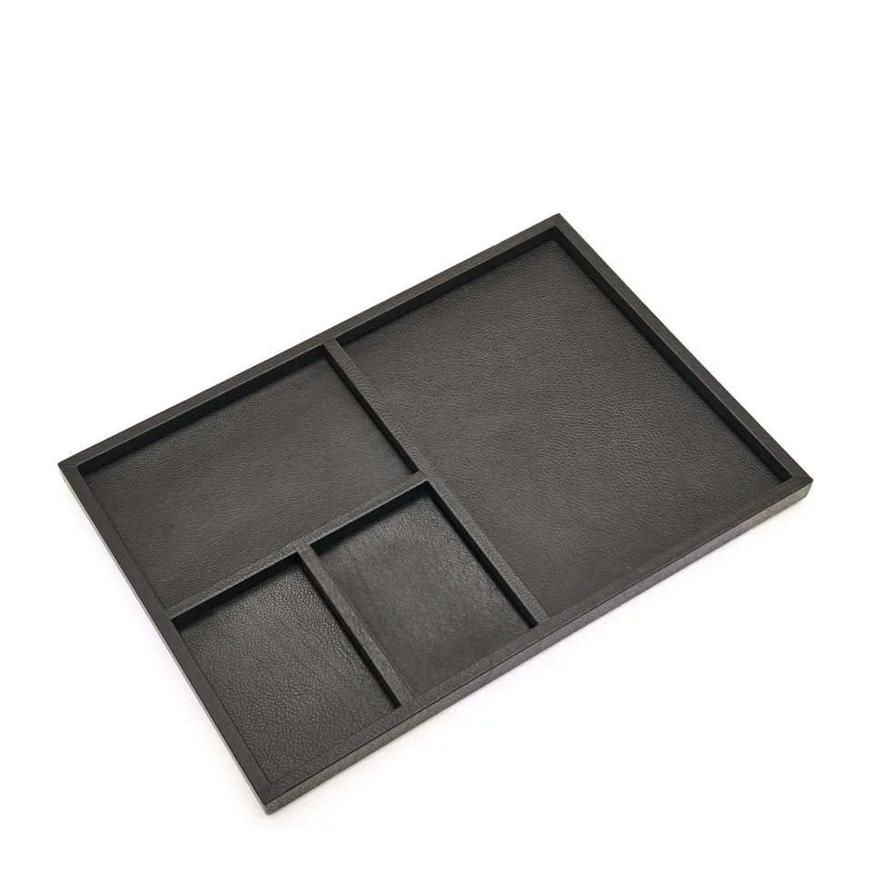 Il Bisonte Home Canteen Tray Ledertablett schwarz
