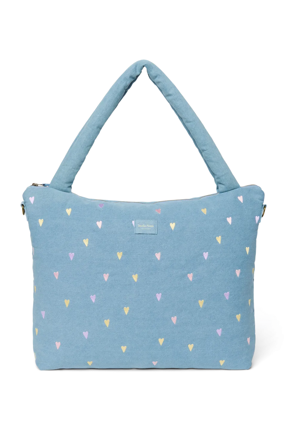 Studio Noos Denim Wickeltasche Light Blue Hearts Denim