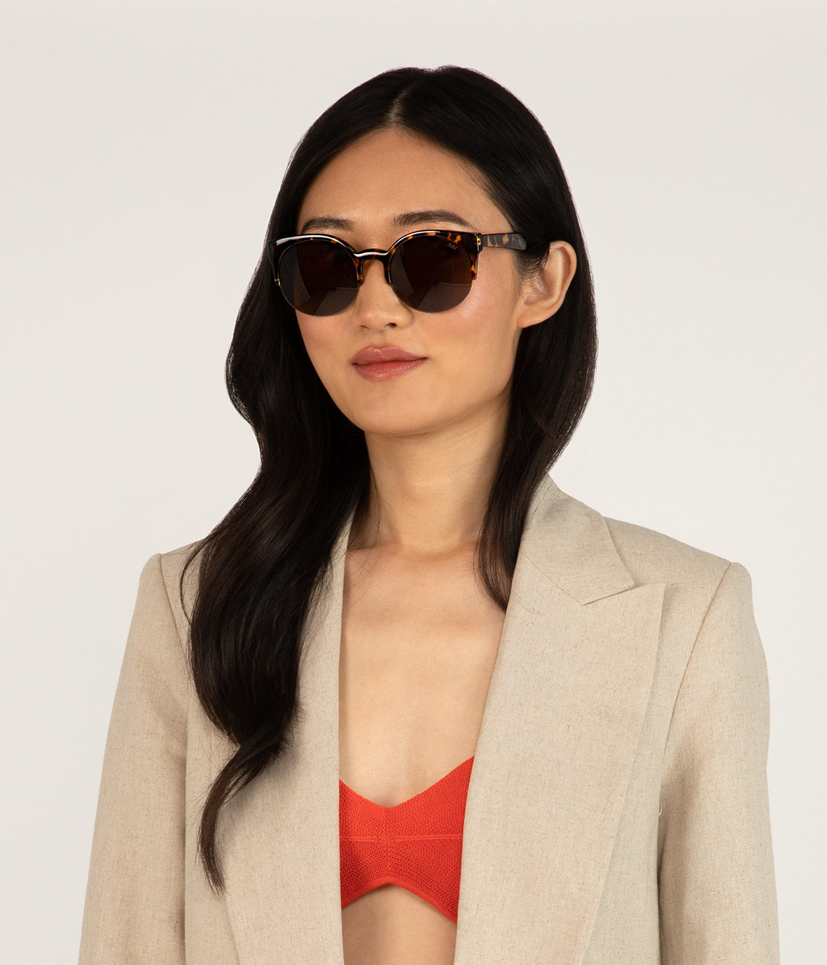 Matt & Nat Overt Clubmaster Sonnenbrille Braun
