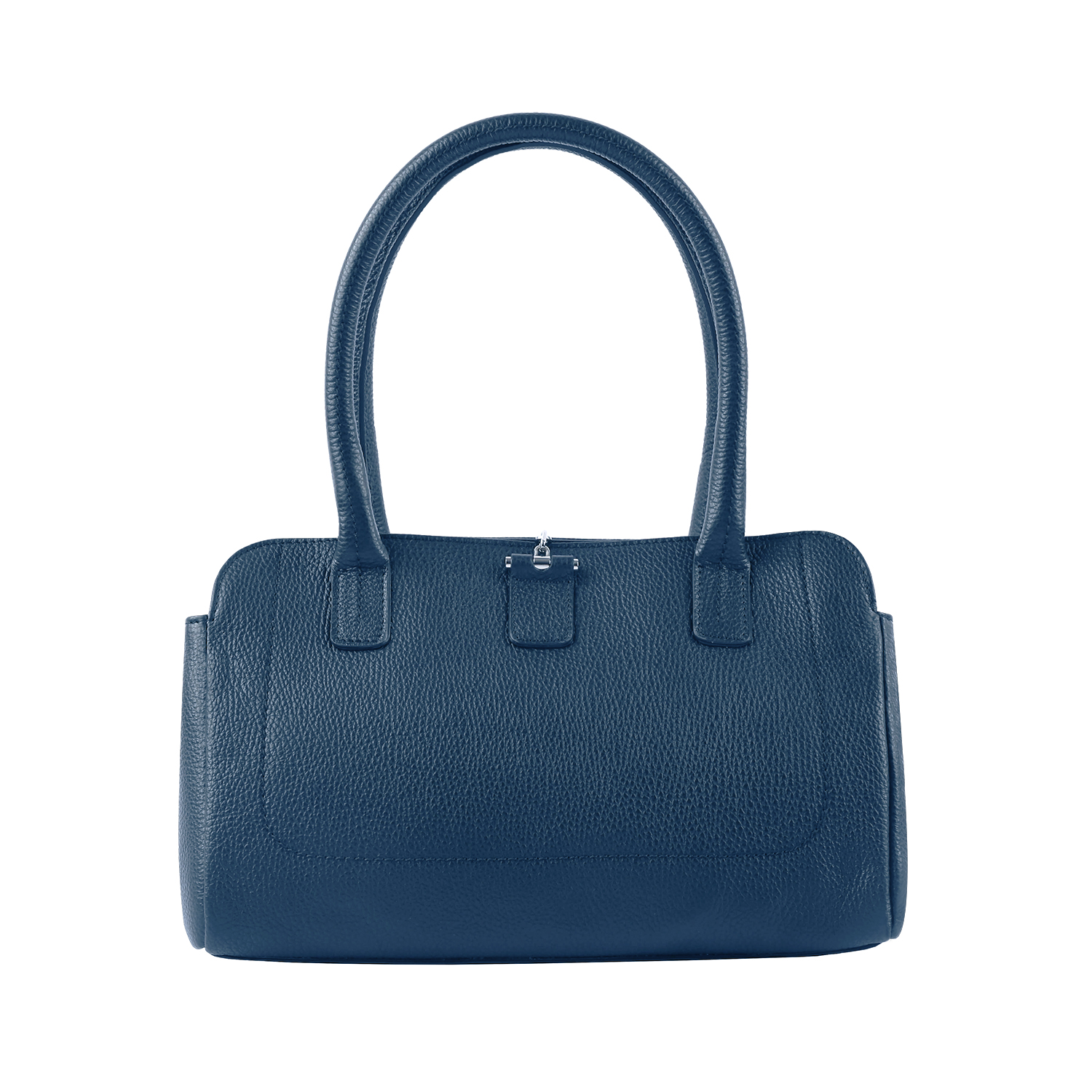 Lamarthe Paris Schultertasche Leder Navy Vollleder
