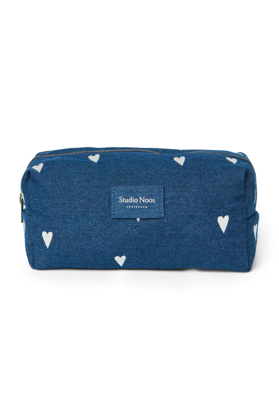 Studio Noos Denim Pouch Täschchen Dark Blue Hearts