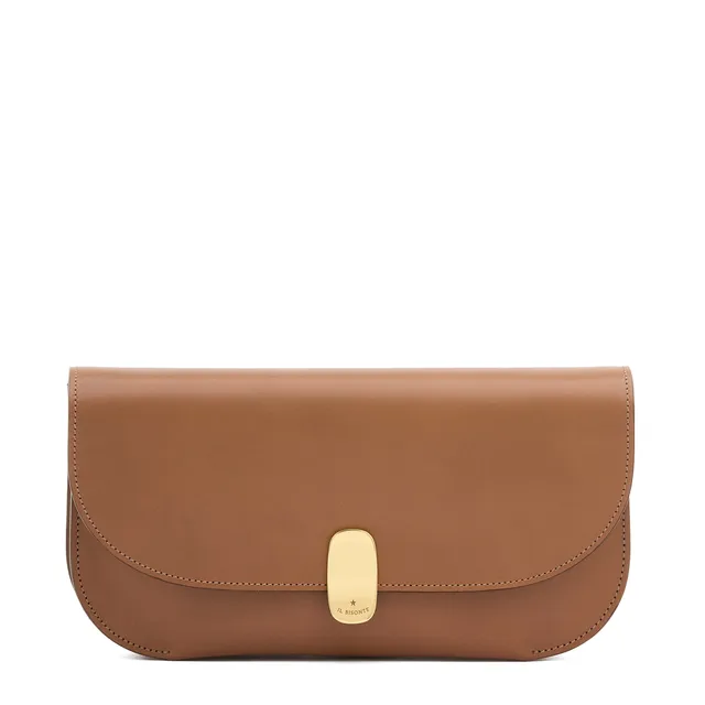 Il Bisonte Atelier Pochette Schoko Glattleder