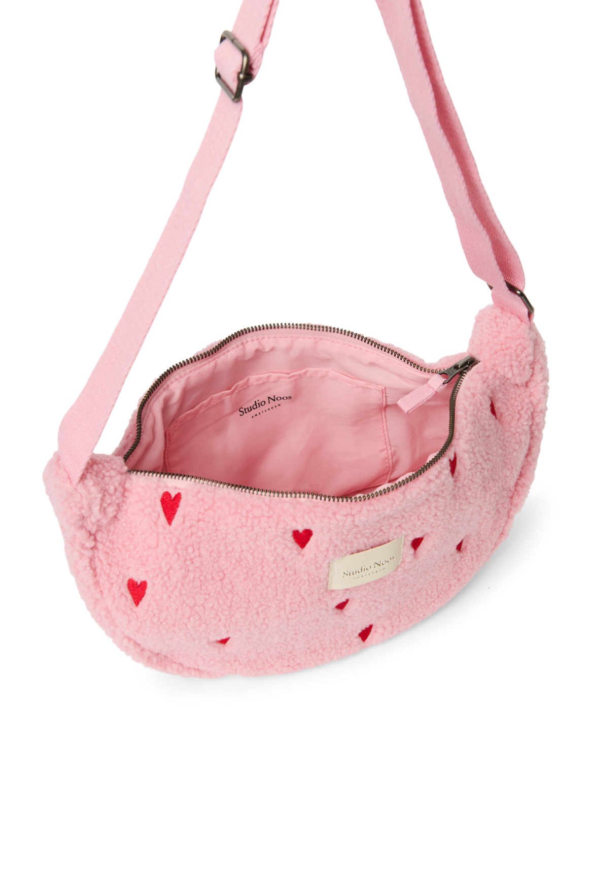Studio Noos Teddy Adult Fanny Pack Bauchtasche Light Pink Hearts