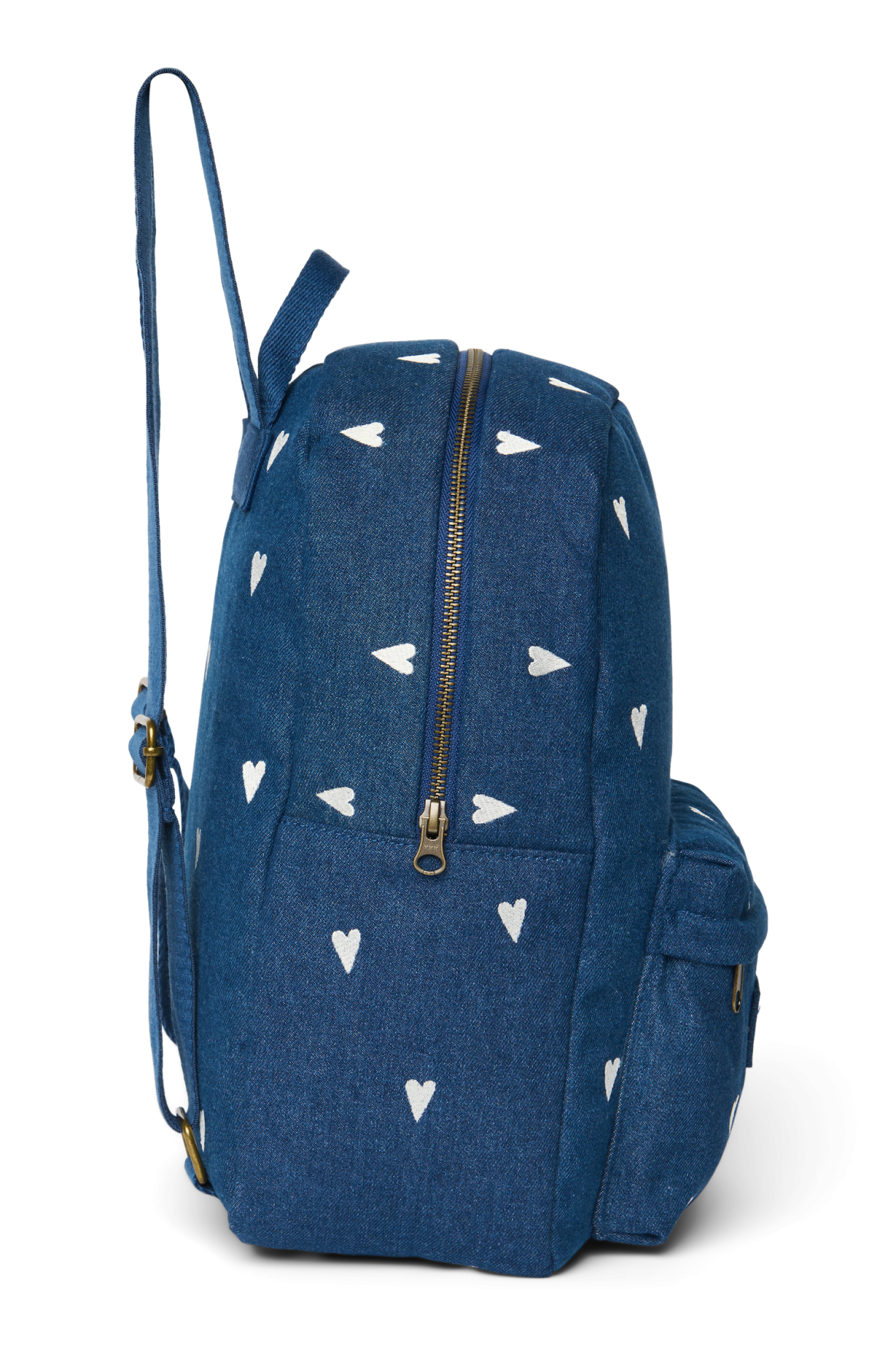 Studio Noos Denim Midi Rucksack Dunkelblau Herzen
