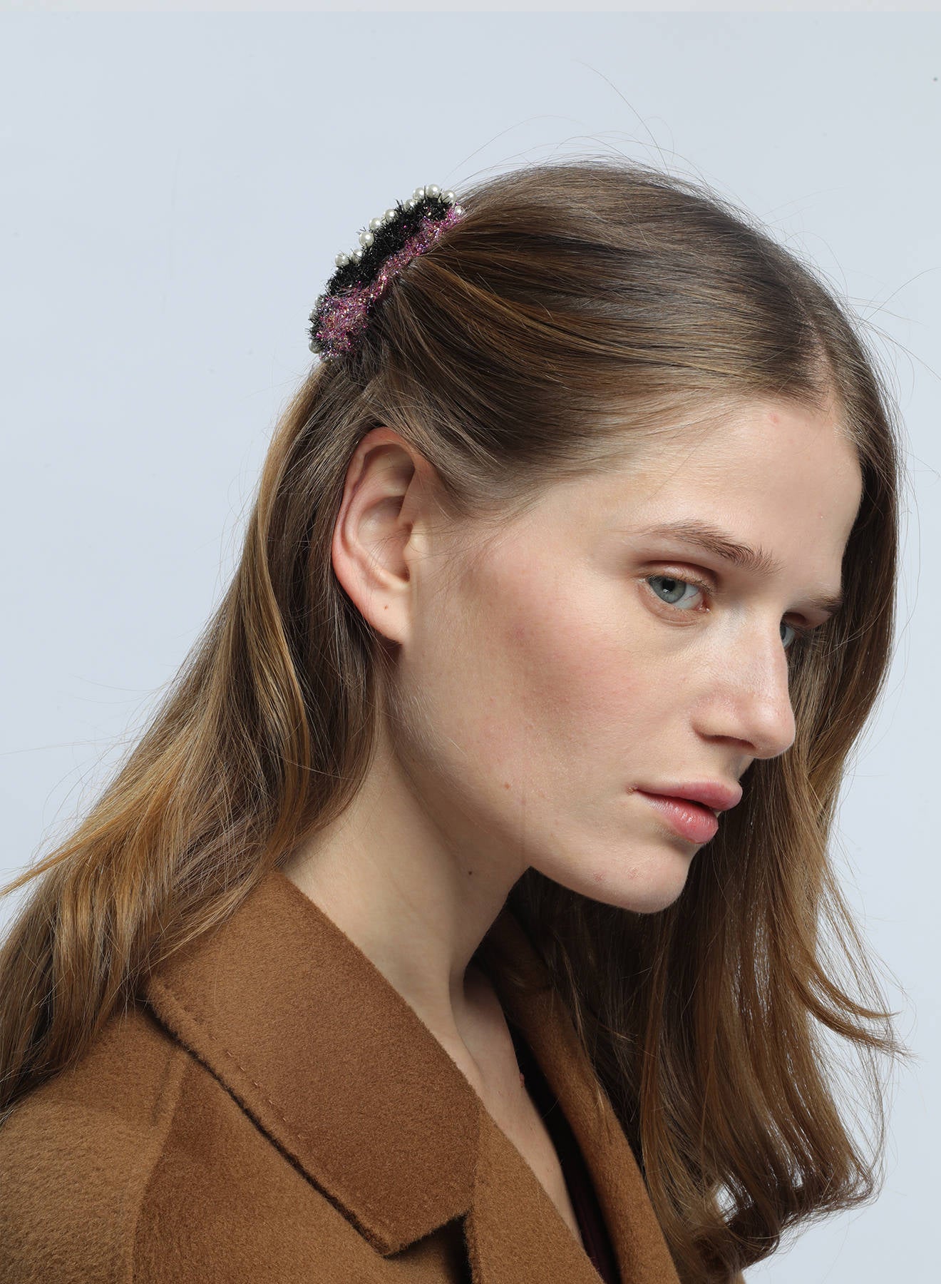 Maria la Rosa Pearl Comb Haarkamm Green Perlen