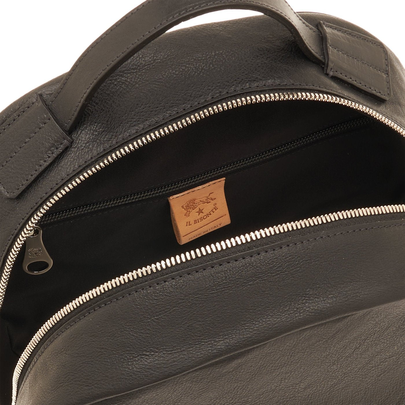 Il Bisonte Meleto Rucksack schwarz Vollleder